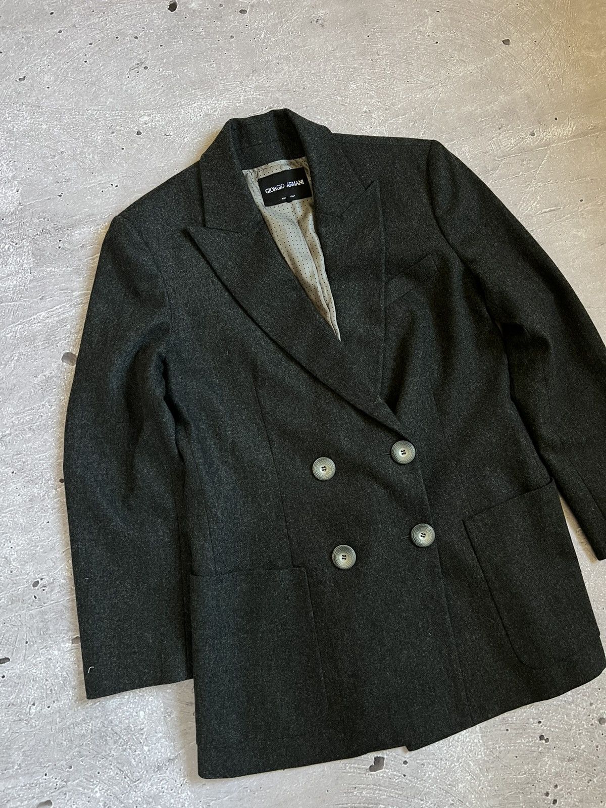 Blazer Giorgio Armani Made In Italy Wool Cashmere Size 40