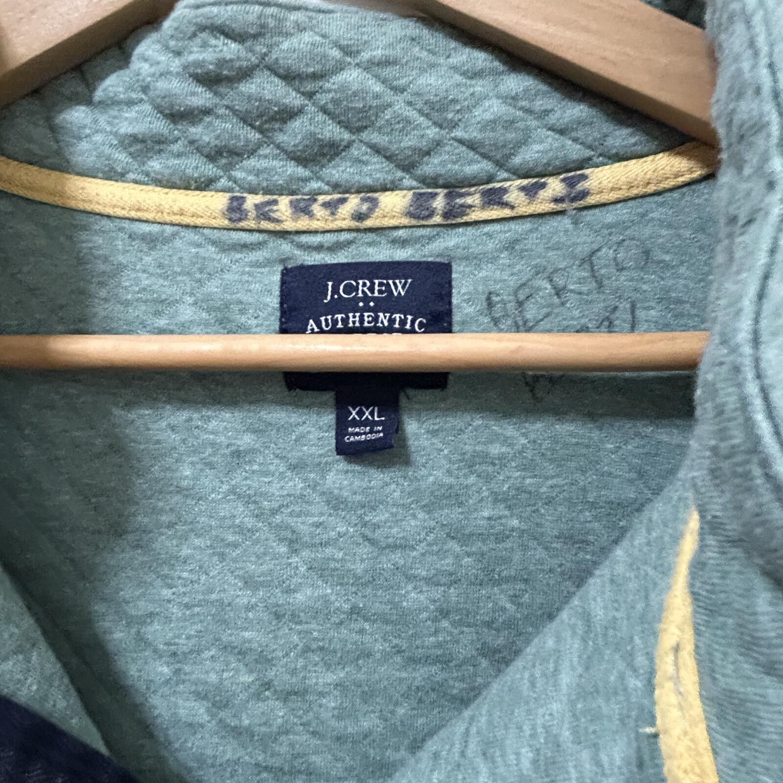 J.Crew J.Crew Blue Quilted Authentic Fleece 1/4 Zip Pullover XXL Size US XXL / EU 58 / 5 - 2 Thumbnail