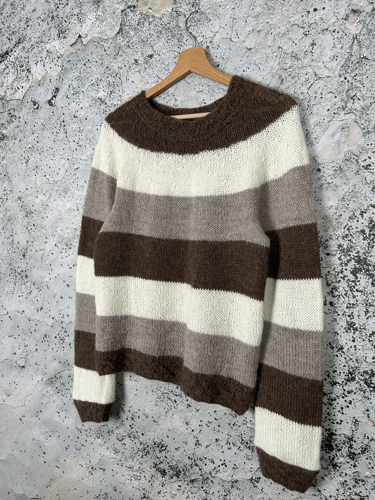 Japanese Brand Vintage Stripped Mohair Sweater Knitwear Japanese Avantgarde Size US M / EU 48-50 / 2 - 2 Thumbnail