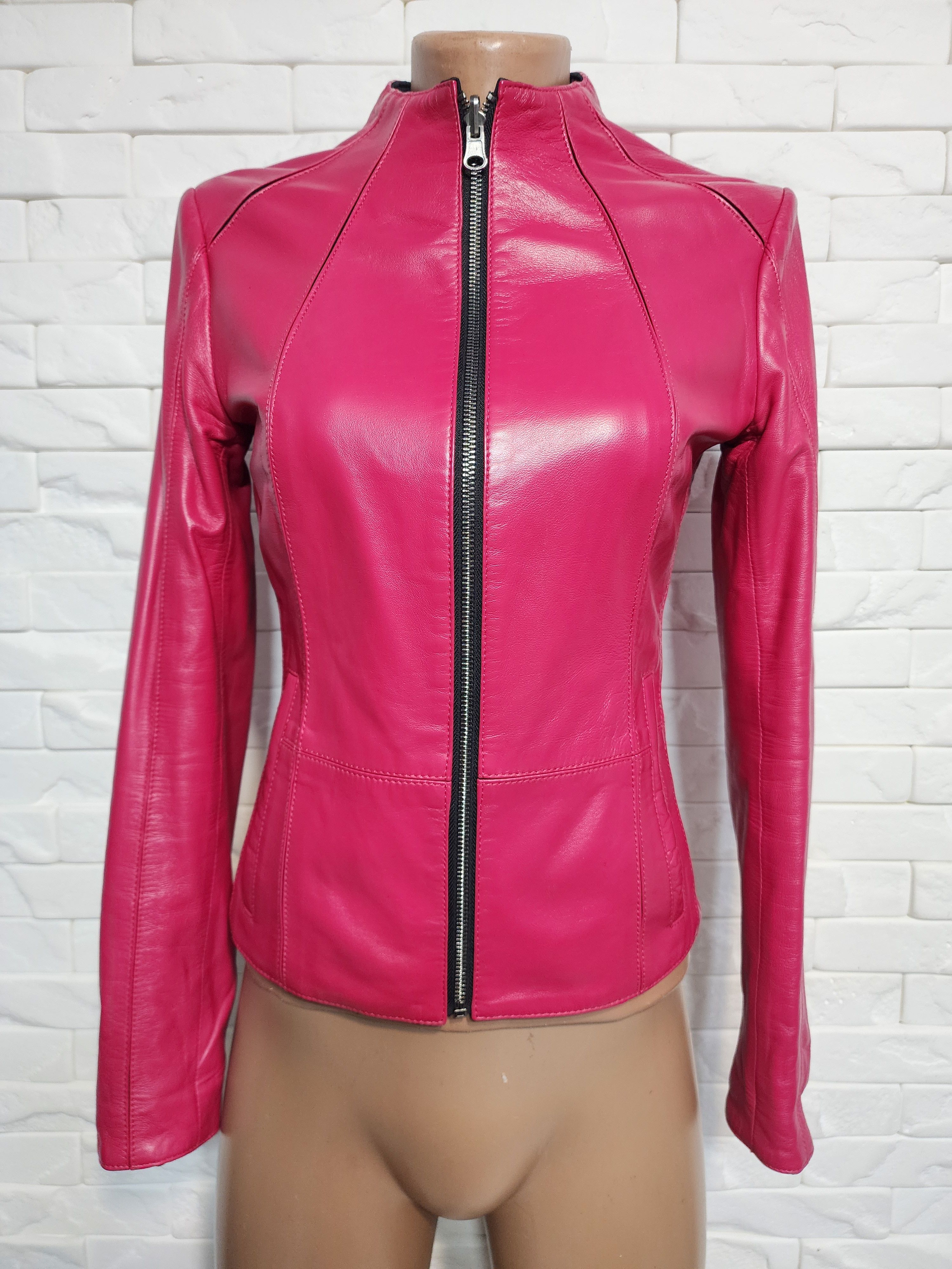 Uniqlo Pink Leather Women's Jacket: Reversible Leather Outwear. Size S / US 4 / IT 40 - 1 Thumbnail