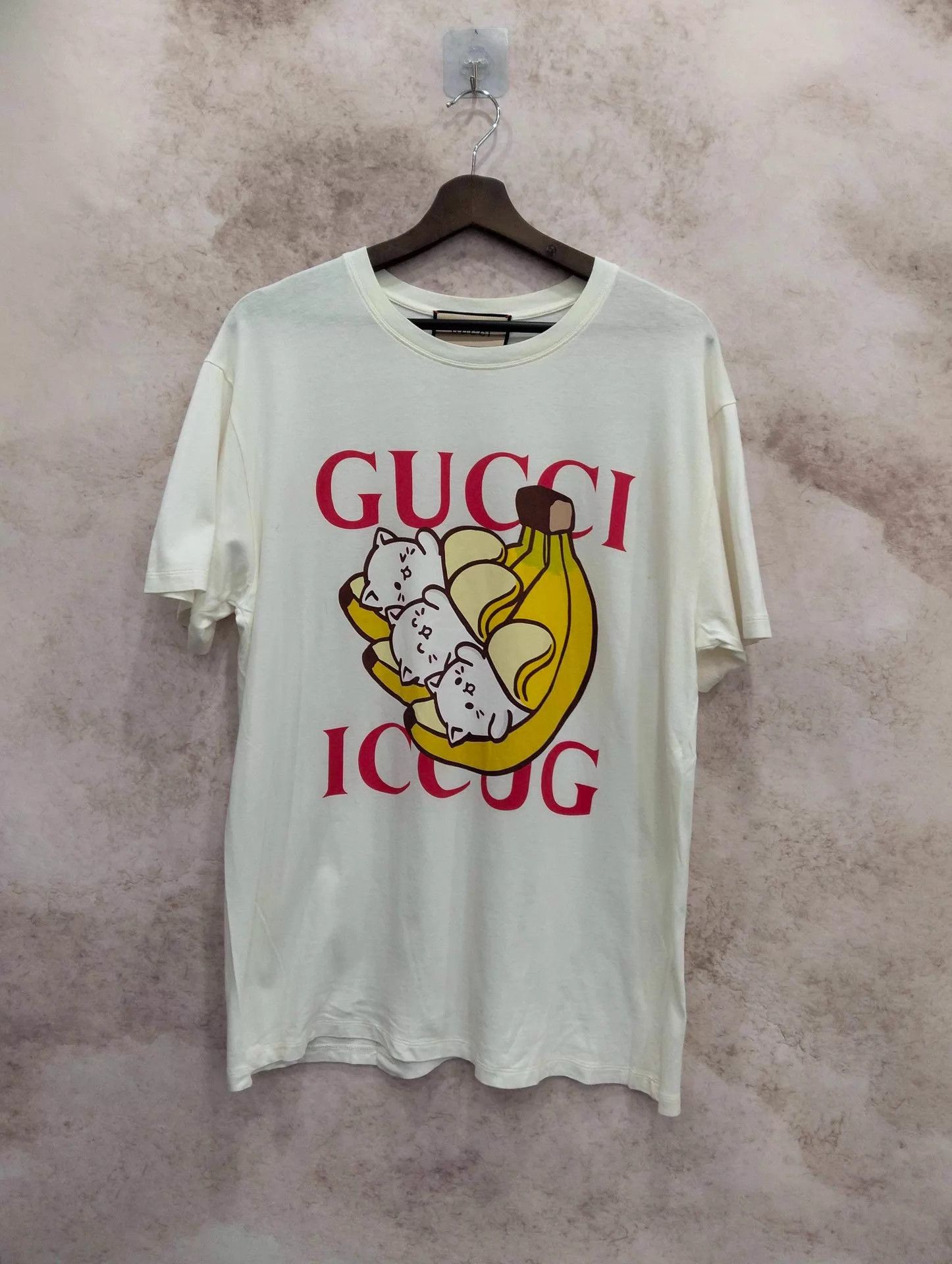 Gucci GUCCI Banany x White Banana Cat SS Tee Size S Size US S / EU 44-46 / 1 - 1 Thumbnail