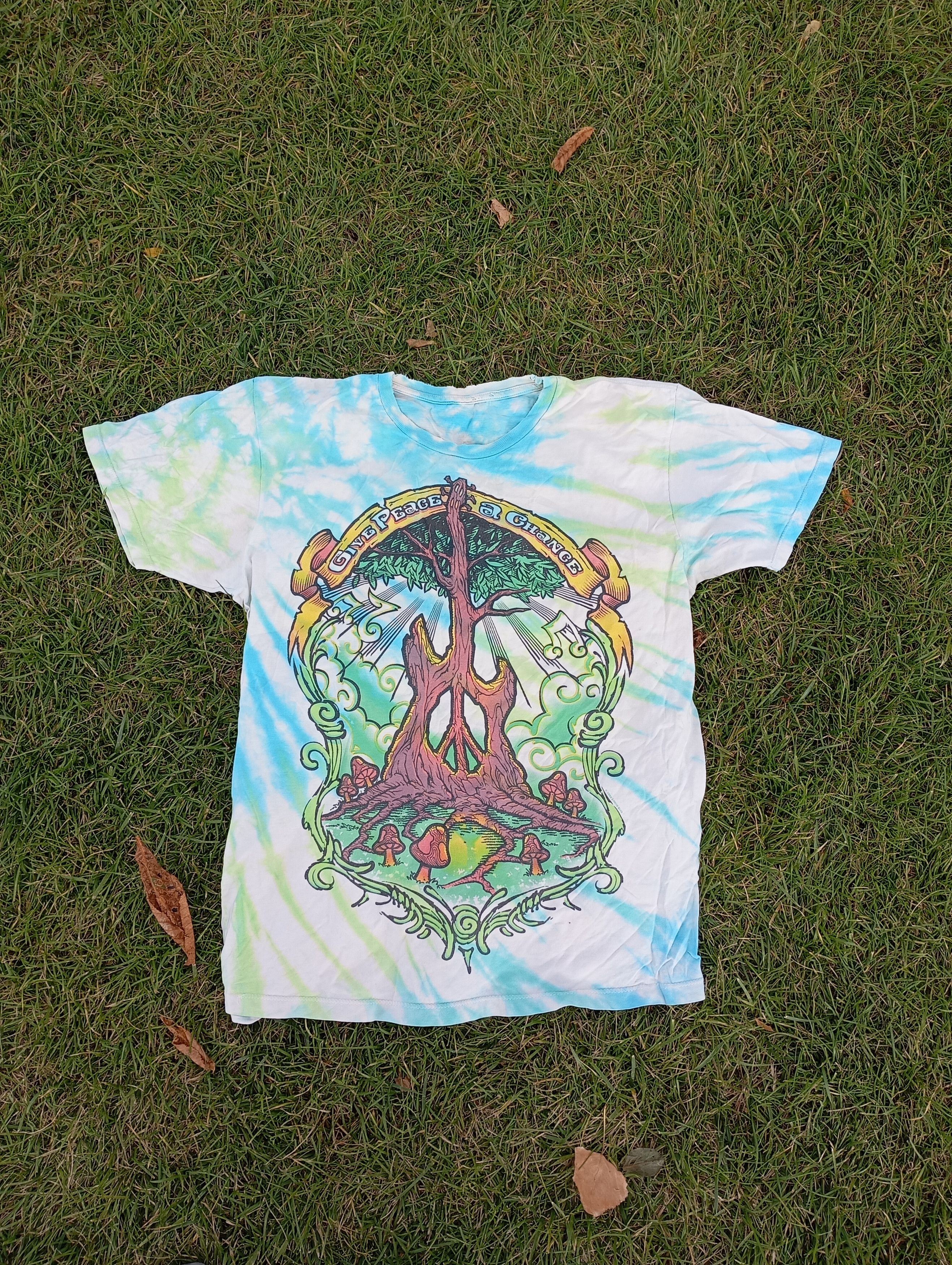 Vintage Vintage Y2K Art Hippie Tie Dye T-shirt Size US L / EU 52-54 / 3 - 1 Thumbnail