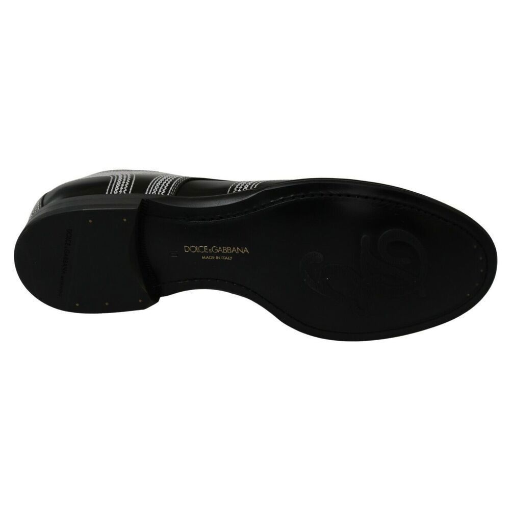 Dolce & Gabbana Dolce & Gabbana Elegant Black and White Derby Shoes Size US 11 / EU 44 - 3 Thumbnail
