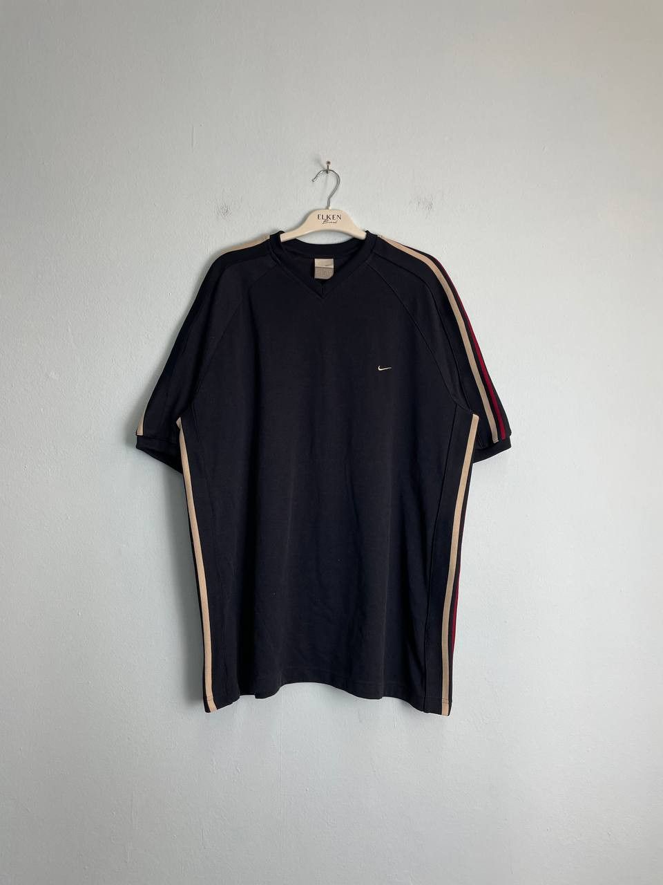 Nike × Vintage Nike swoosh streetwear vintage navy blue tee Size US XL / EU 56 / 4 - 1 Thumbnail
