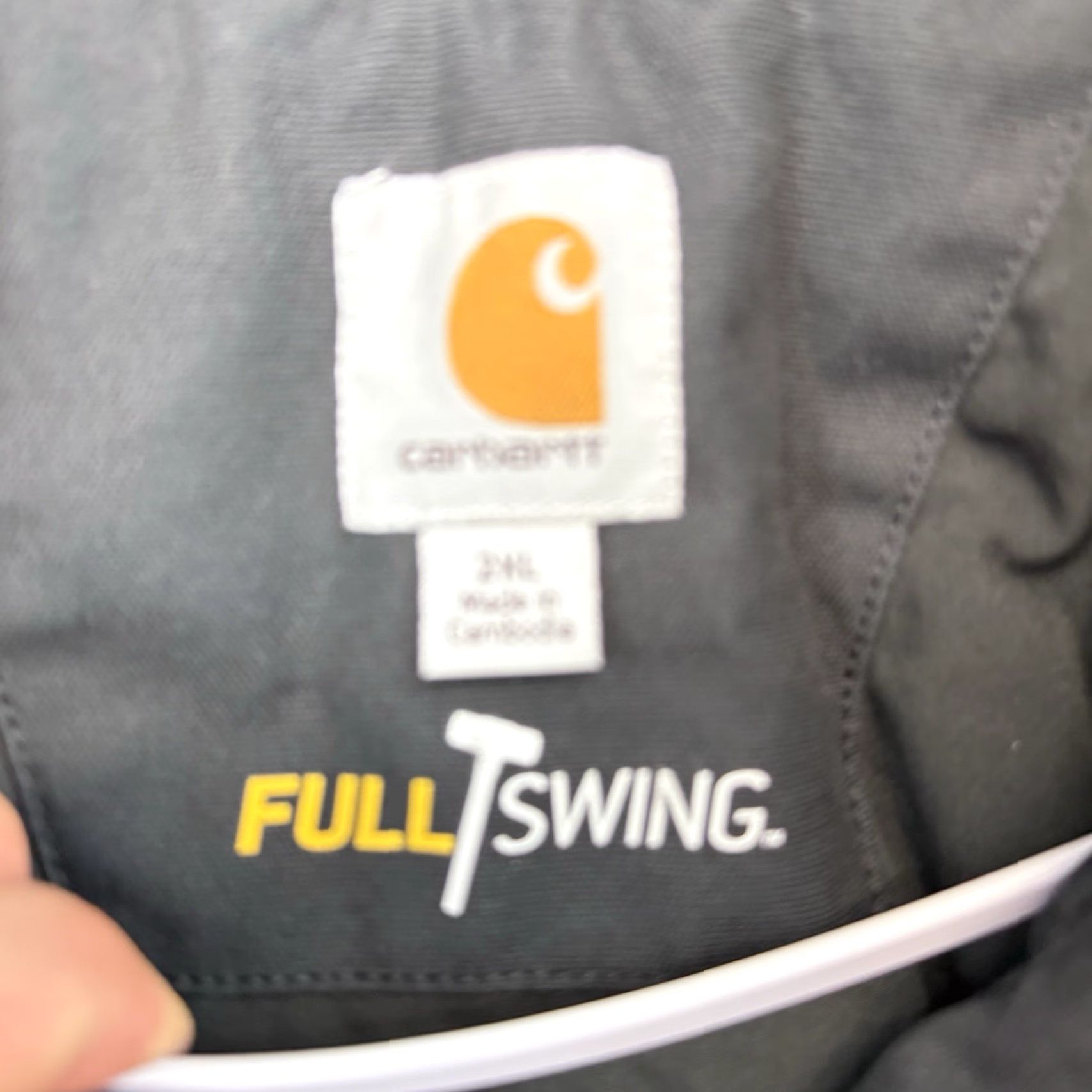 Carhartt VINTAGE Carhartt Jacket Mens 2XL Black Hooded Bomber Full Swing Canvas Zip Size US XXL / EU 58 / 5 - 4 Thumbnail