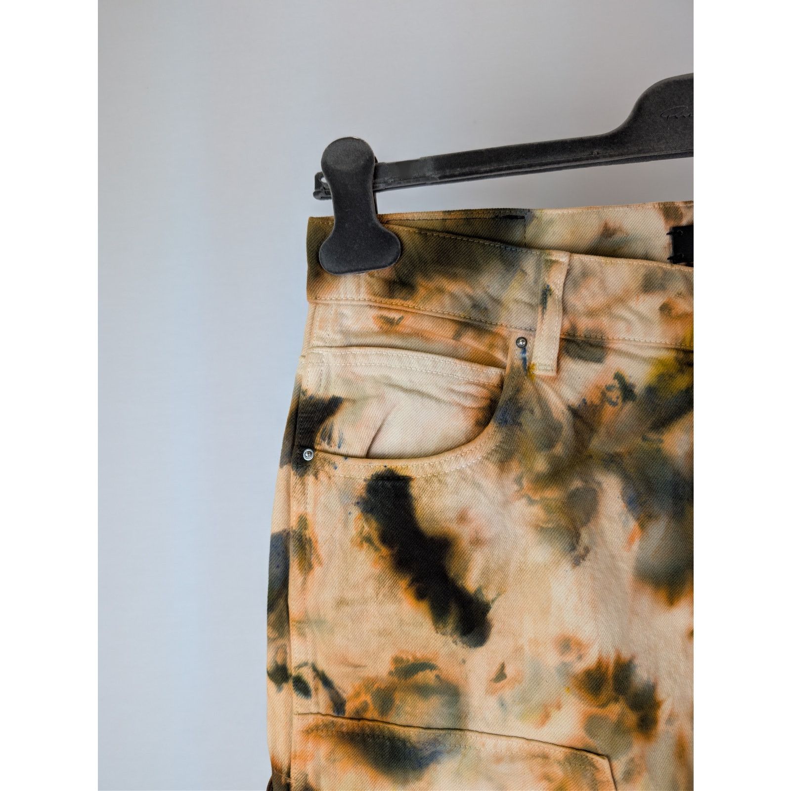 Amiri o1rshd1 Tie Dye Carpenter Pants in Khaki Size US 31 - 6 Thumbnail