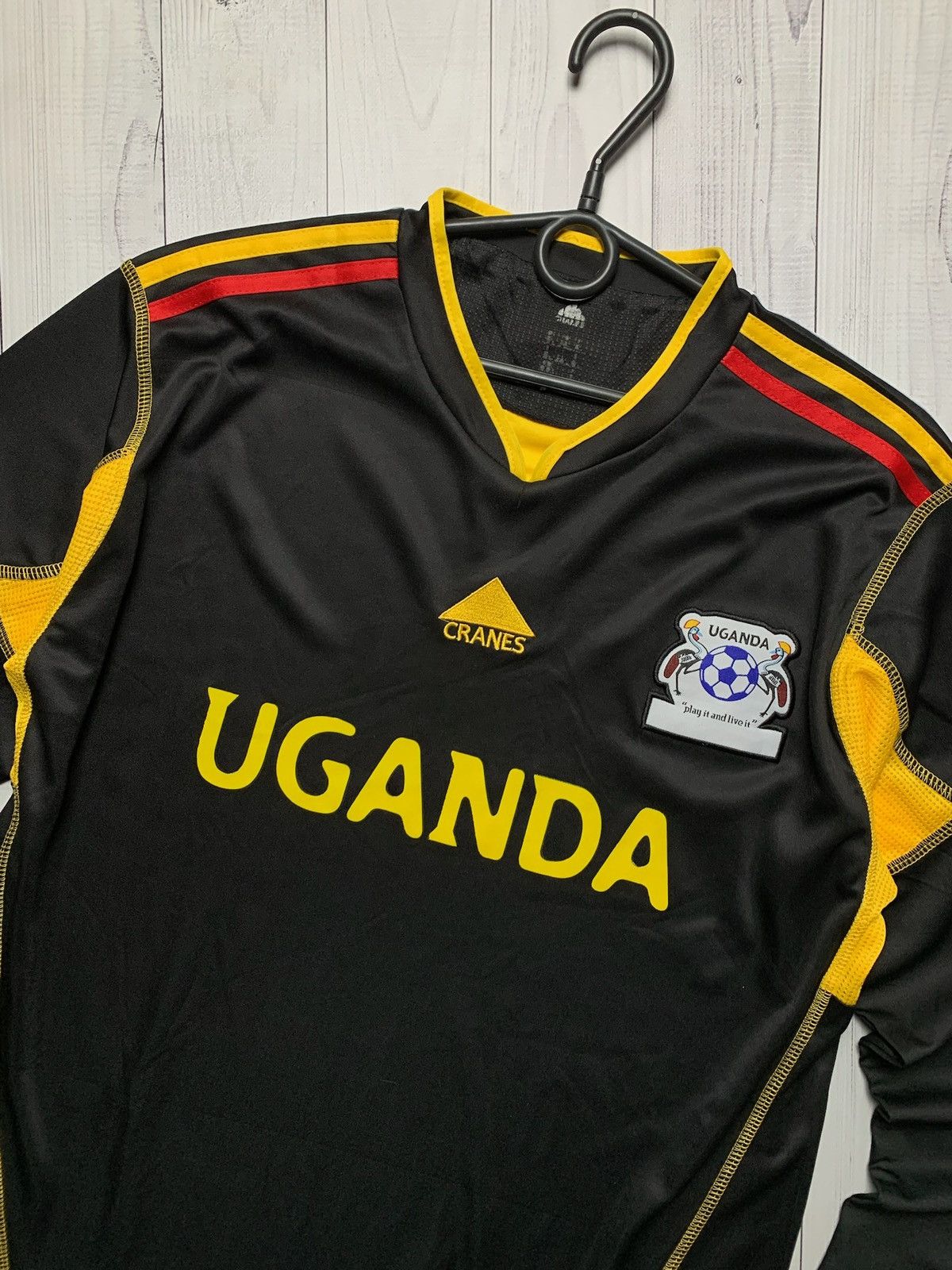 Vintage Uganda tee long sleeve shirt rare black soccer size L Size US L / EU 52-54 / 3 - 2 Thumbnail