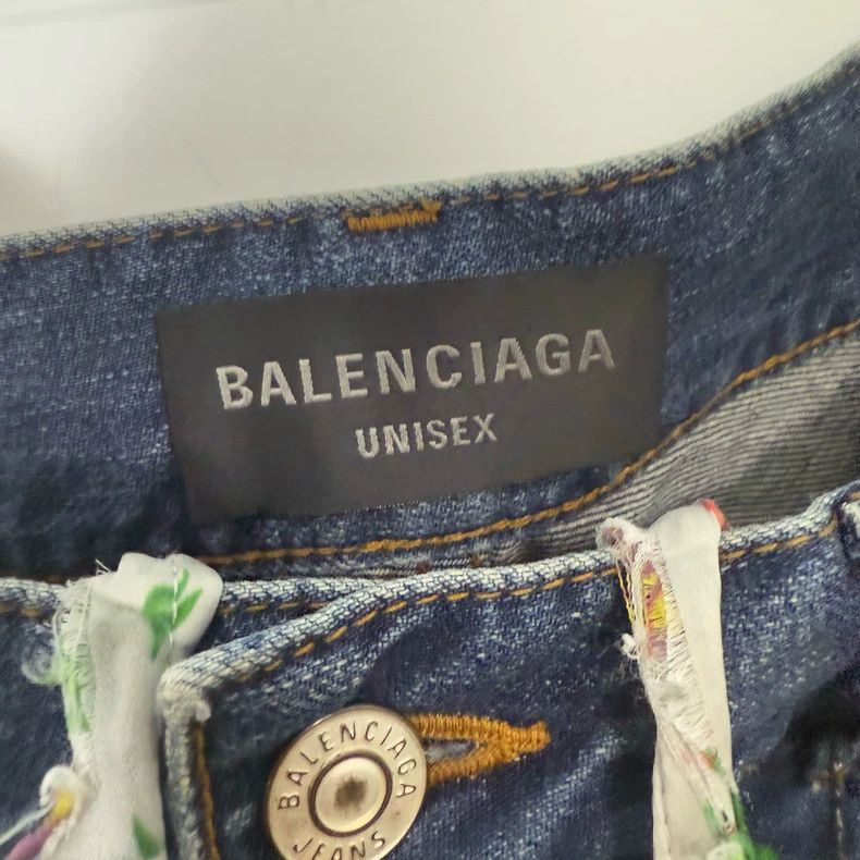 Balenciaga Balenciaga size S Waist drawstring strap retro blue Size US 27 - 2 Thumbnail
