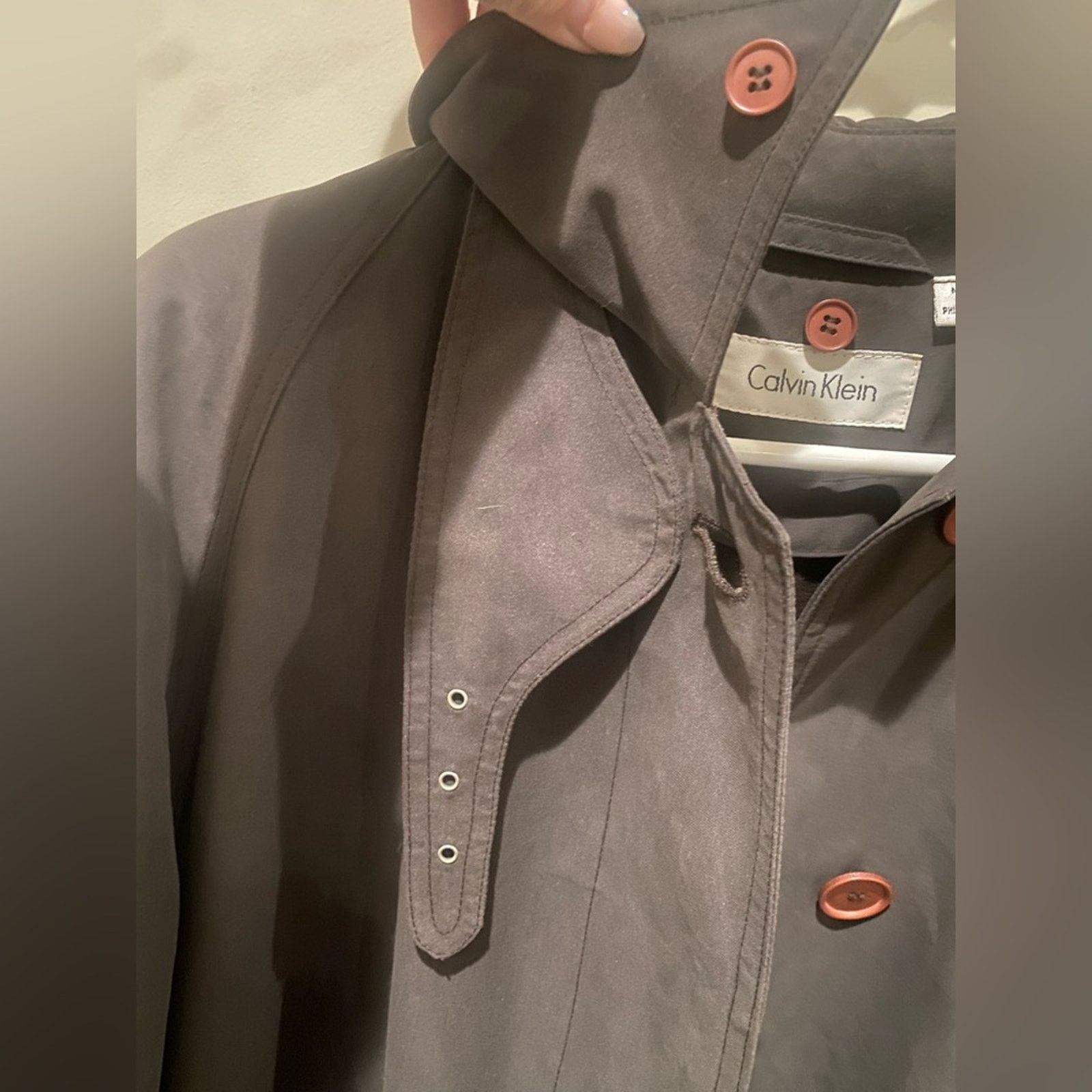 Calvin Klein CALVIN KLEIN Versatile Full Length Brown Overcoat L Size L / US 10 / IT 46 - 4 Thumbnail
