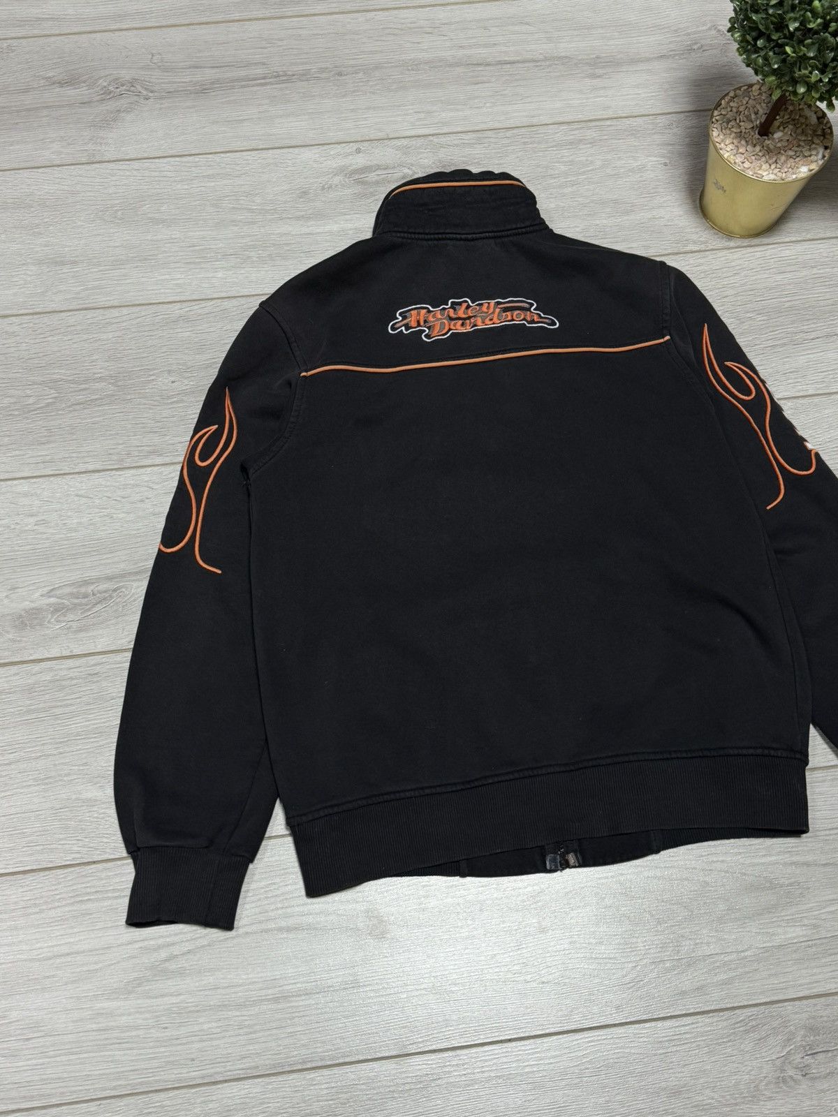 Harley Davidson Harley Davidson USA zip sweatshirt flames big logo Size US M / EU 48-50 / 2 - 8 Thumbnail