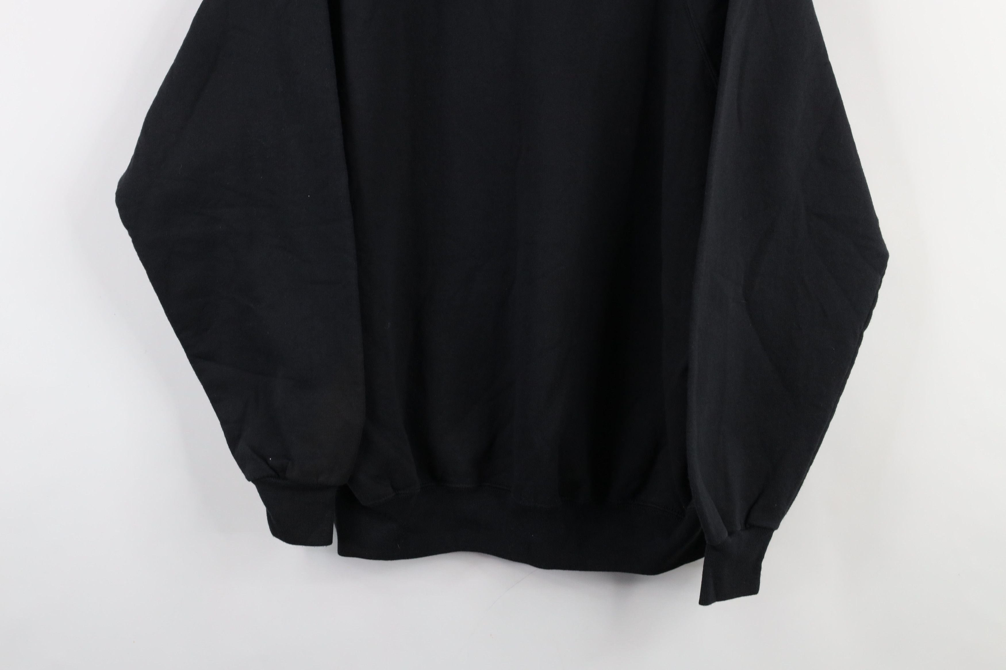 Vintage Vintage 90s Streetwear Faded Blank Crewneck Sweatshirt Black Size XL / US 12-14 / IT 48-50 - 3 Thumbnail