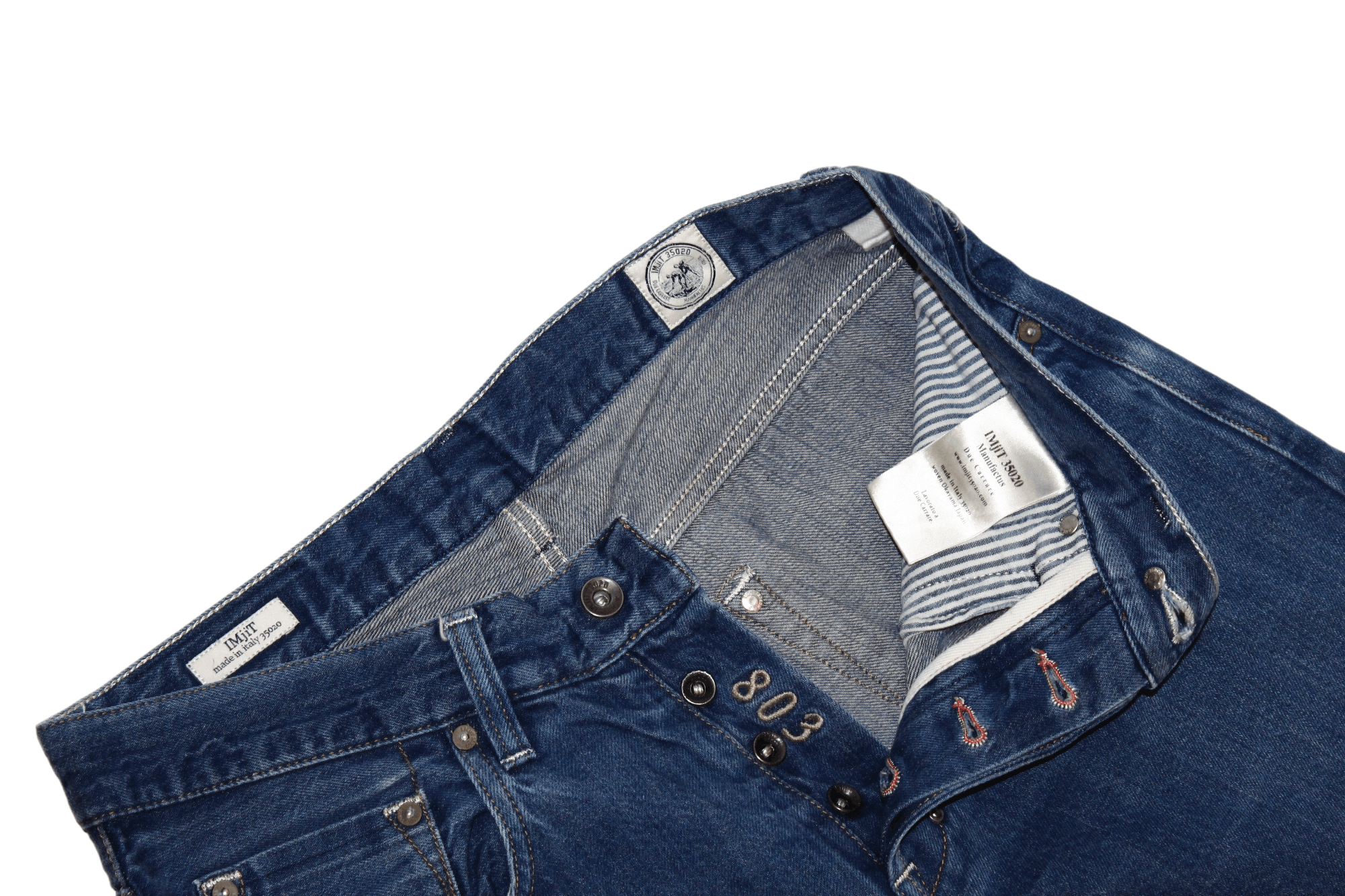 Blue Blue Japan IMjiT35020 803 F18 AGHI STRETTI 14oz selvedge natural indigo Size US 32 / EU 48 - 6 Thumbnail