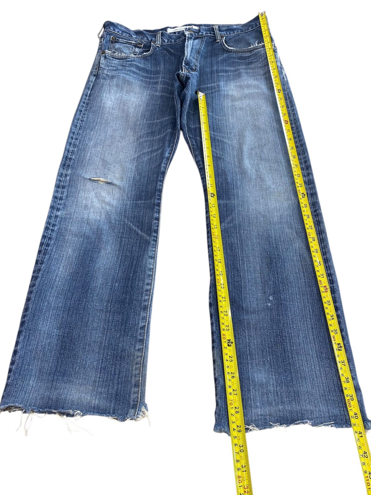 Edwin Edwin Vintage Whisker Faded Wash Style Straight Cut Jeans Size US 35 - 7 Thumbnail