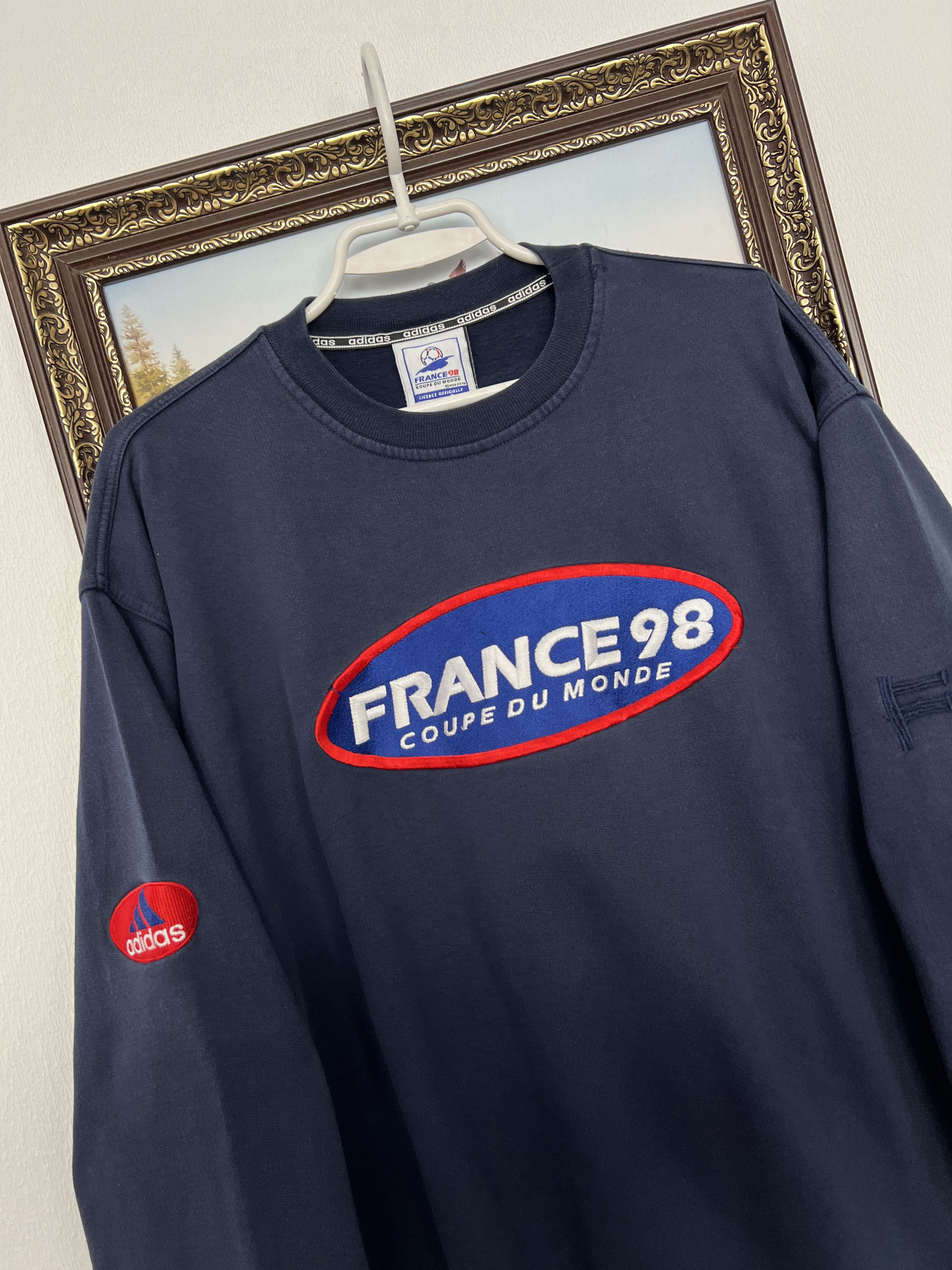 Adidas Vintage 90's Adidas France World Cup Sweatshirt Size US S / EU 44-46 / 1 - 4 Thumbnail