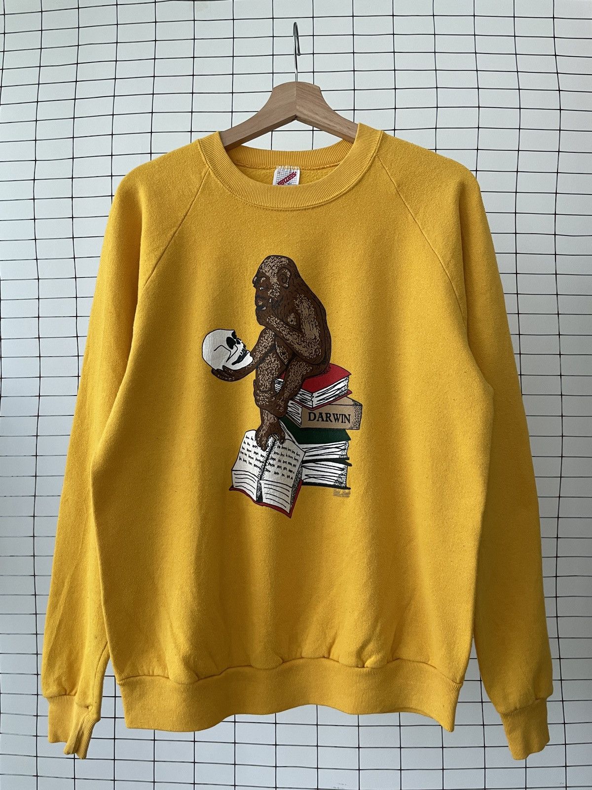 Jerzees × Vintage Vintage Jerzees Darwin Sweatshirt Size US XL / EU 56 / 4 - 1 Thumbnail