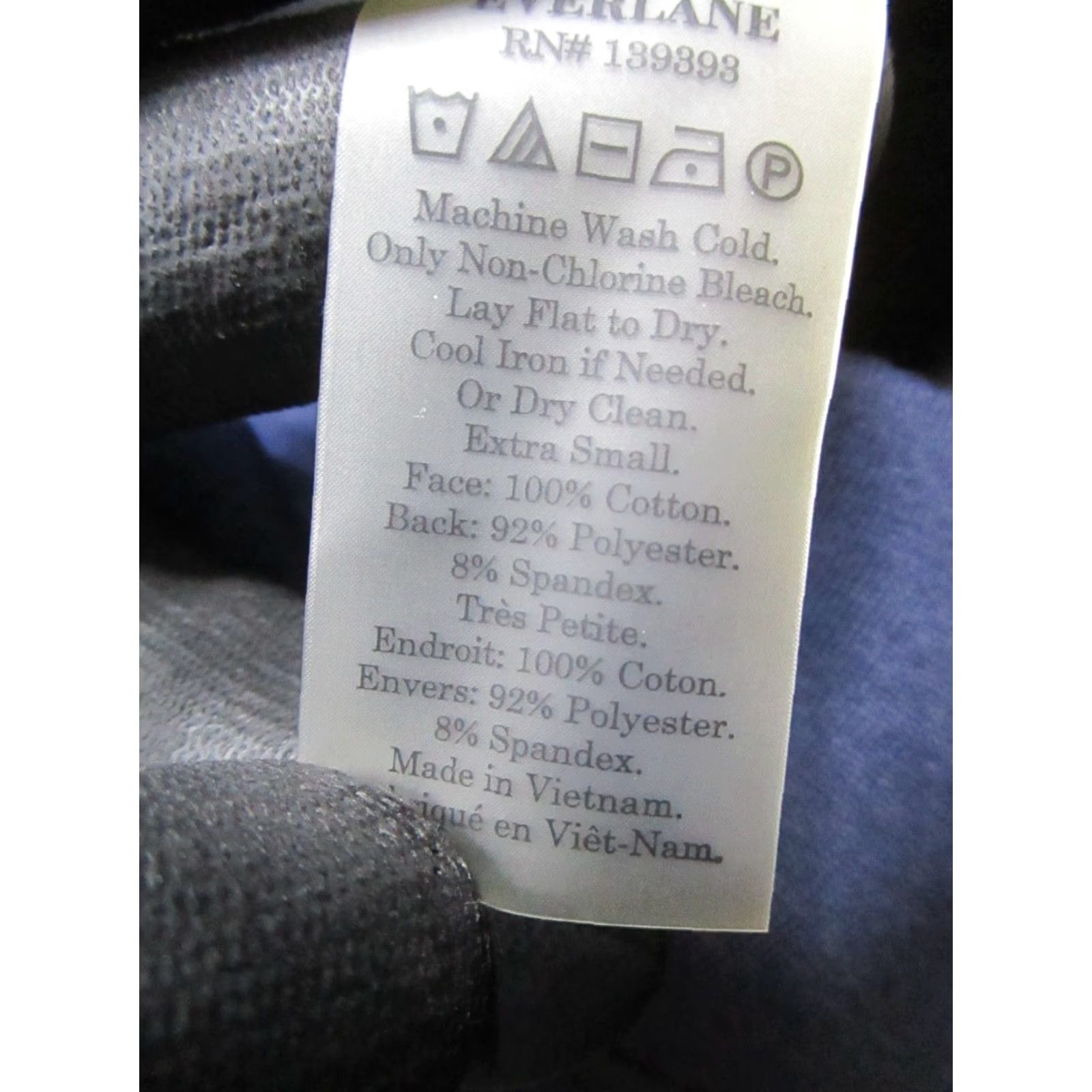 Everlane Everlane Jacket Womens XS Blue Cotton Full Zip Bomber Jacket Size XS / US 0-2 / IT 36-38 - 4 Thumbnail