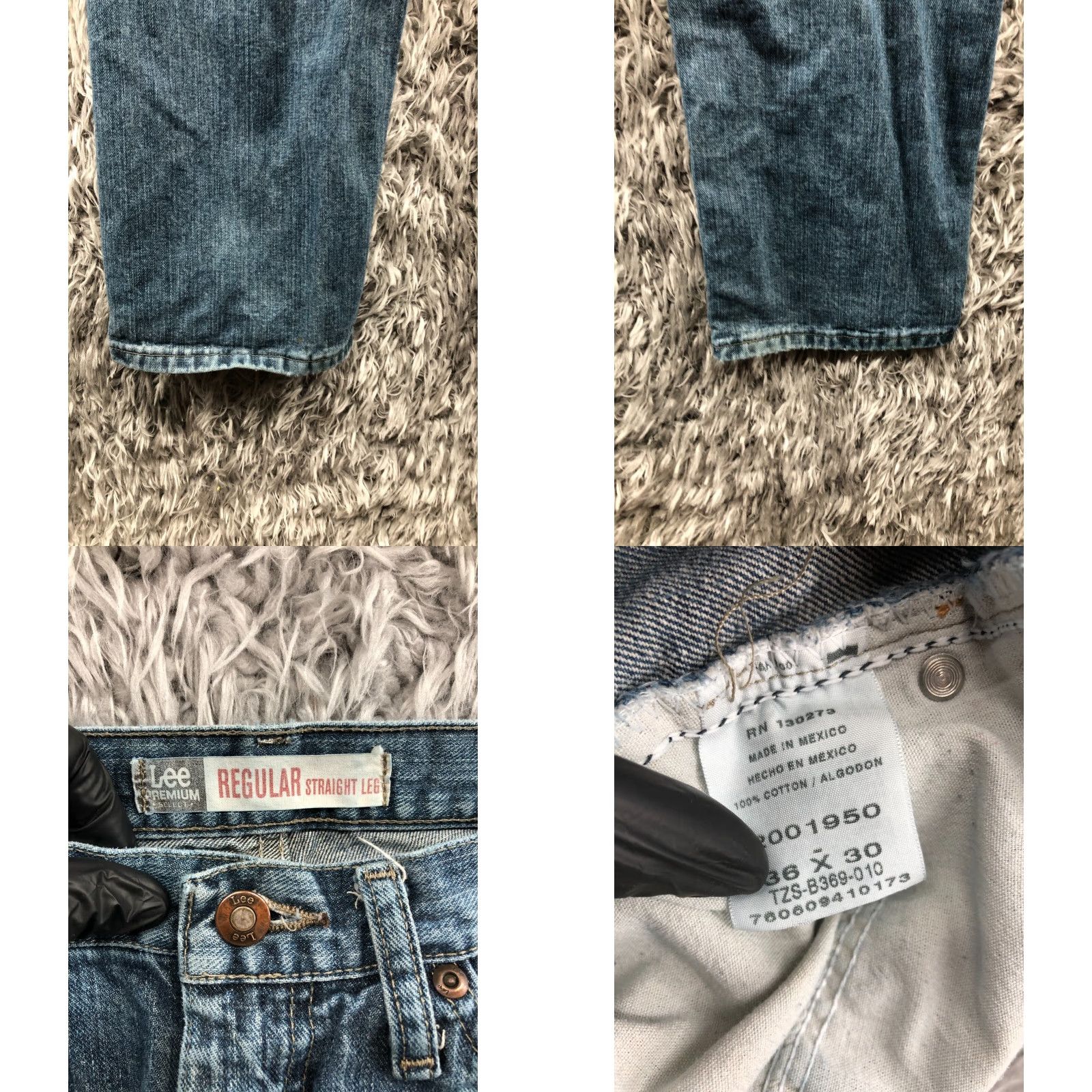 Lee Lee Premium Regular Jeans Size 36x30 Mens Medium Blue Wash 5-Pocket Regular Straight Size US 36 / EU 52 - 9 Thumbnail