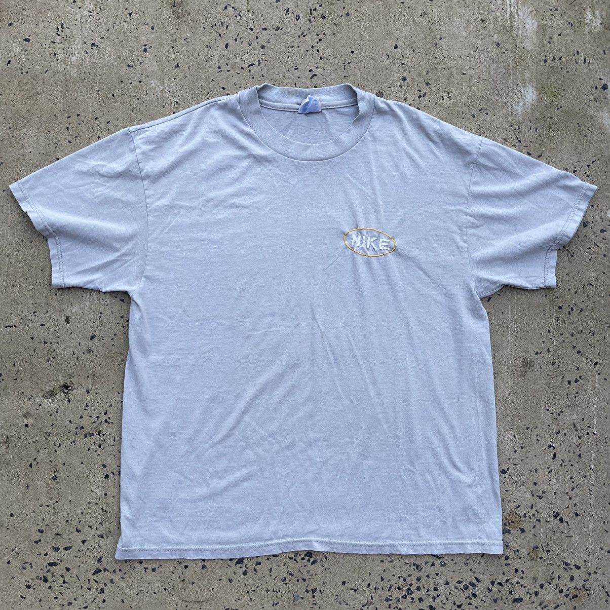 Hanes Vintage 90s NIKE Embroidered HANES 50/50 Shirt Size US L / EU 52-54 / 3 - 1 Thumbnail