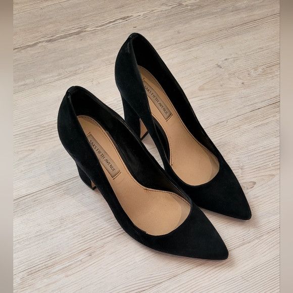 Saks Fifth Avenue High velvet pumps - Saks Fifth Avenue Size US 7.5 / IT 37.5 - 3 Thumbnail