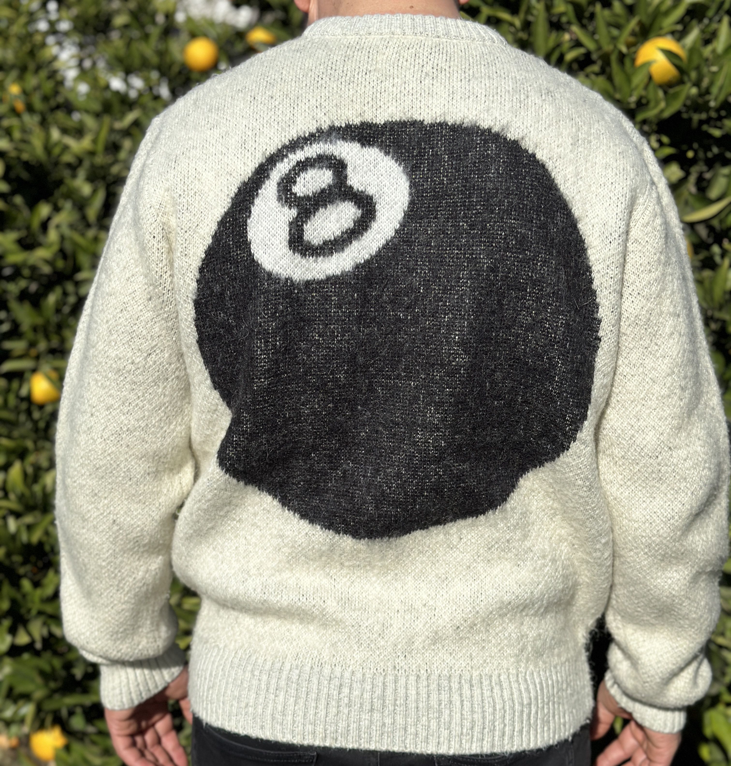 Luxury × Stussy Archive Vintage Stussy 8 Ball Pullover Mohair Size XL |  Grailed