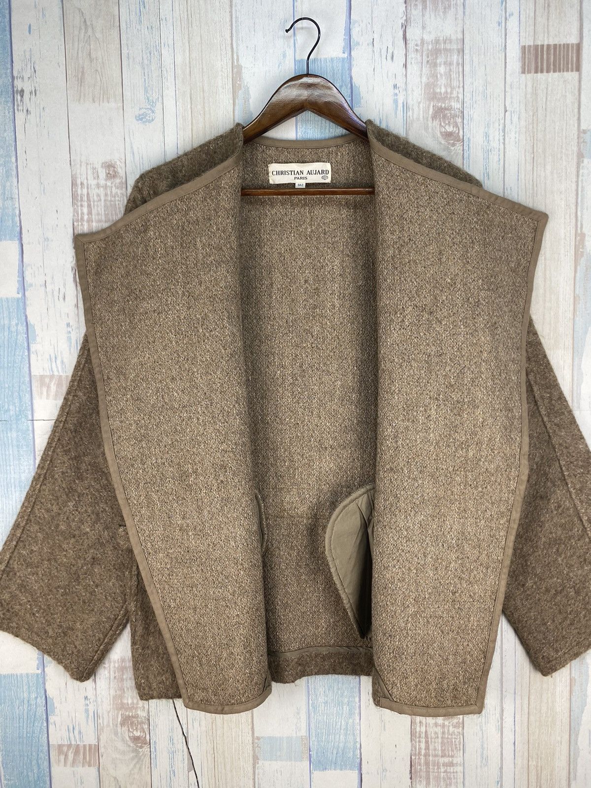 Designer × Vintage Vintage Christian Aujard Paris Wool Cardigan Jacket Size US L / EU 52-54 / 3 - 6 Thumbnail