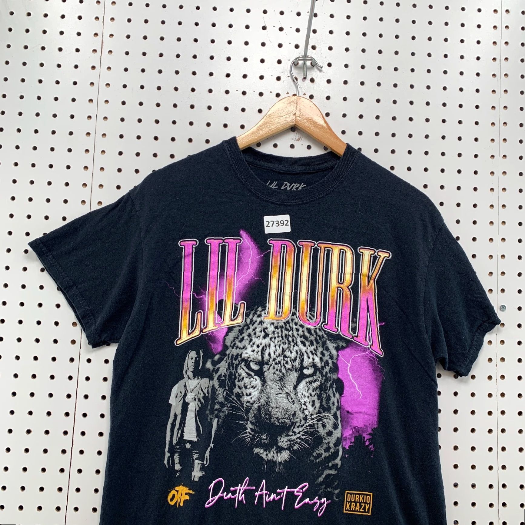 Vintage Lil Durk Shirt Death Aint Easy Black Purple Adult Medium TEE Mens Shirt Size US M / EU 48-50 / 2 - 5 Thumbnail