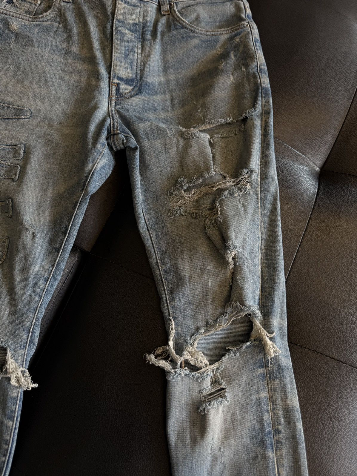 Amiri Amiri Distressed Blue Jeans Size 32 Size US 32 / EU 48 - 5 Thumbnail