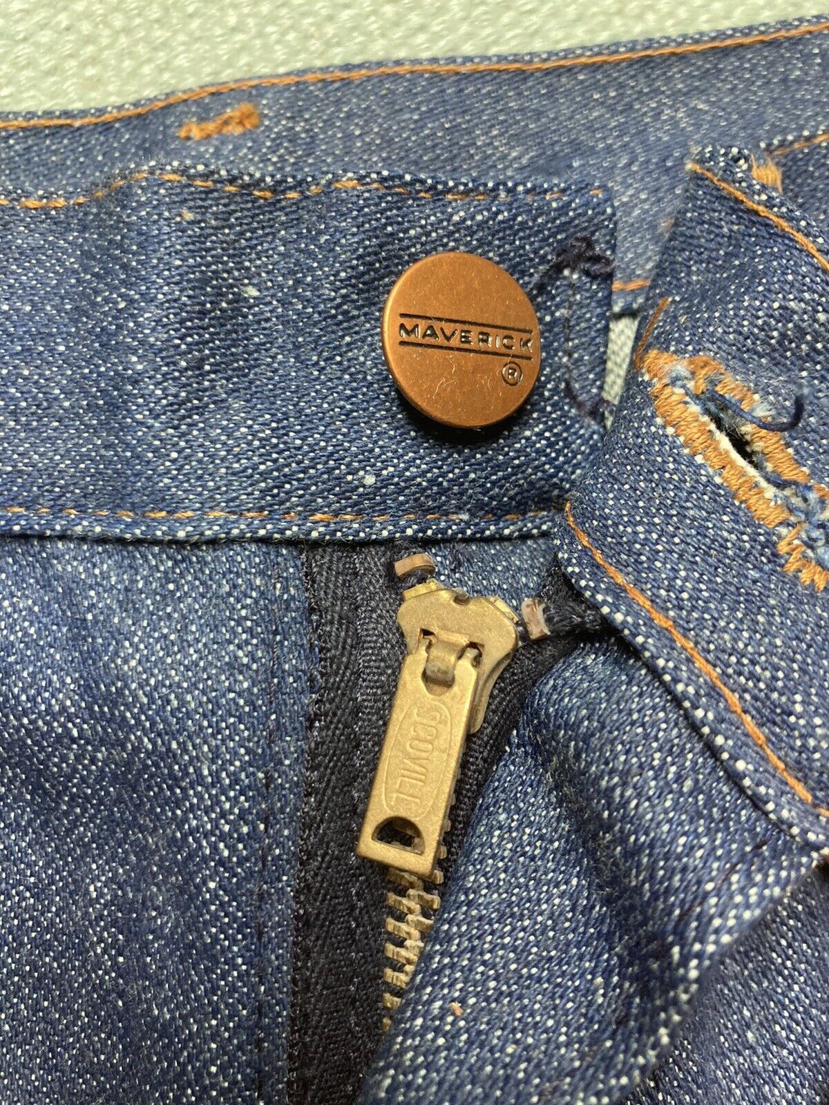 Vintage Vtg 70s maverick denim bell bottom jeans flare hippie 27x30 Size 27" / US 4 / IT 40 - 8 Thumbnail