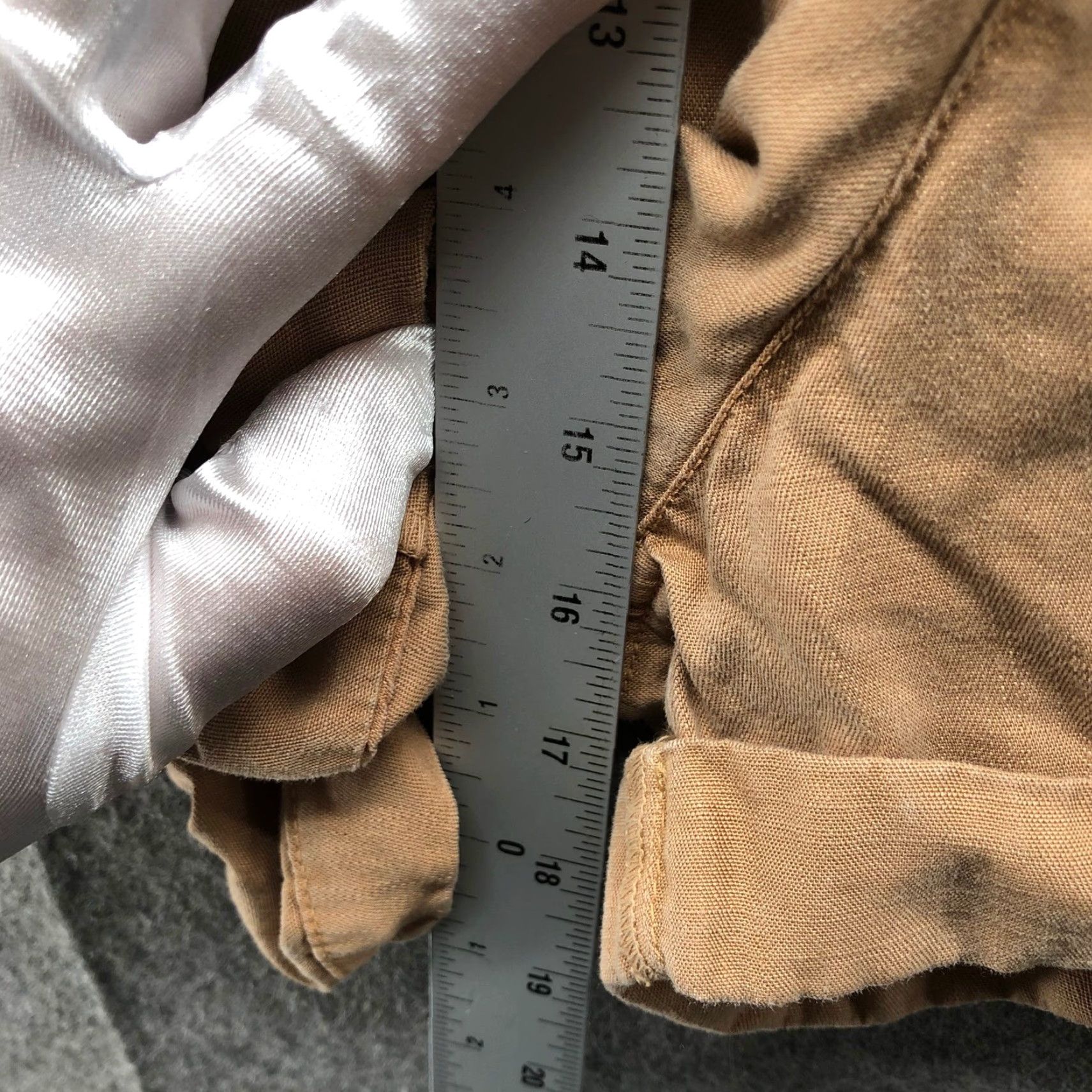 Lucky Brand Lucky Brand Lyocell Pull On Shorts Womens XL Tan High Rise Relaxed Beig*e* Bohemian Summer Casual Elastic Waist Pockets Cuffed Lightweight Size 40" / US 18 - 7 Thumbnail