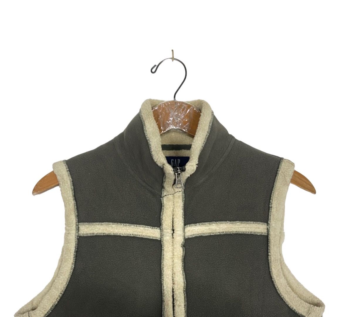 Gap Rare‼️ Gap Green Gilet Vest Sherpa Size US XXS / EU 40 - 3 Thumbnail