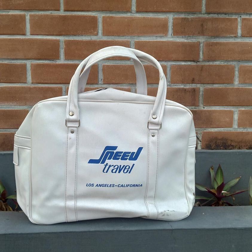 Vintage Vintage 70s Handy Travel Bag white leather 100 % Leather m Size ONE SIZE - 8 Thumbnail