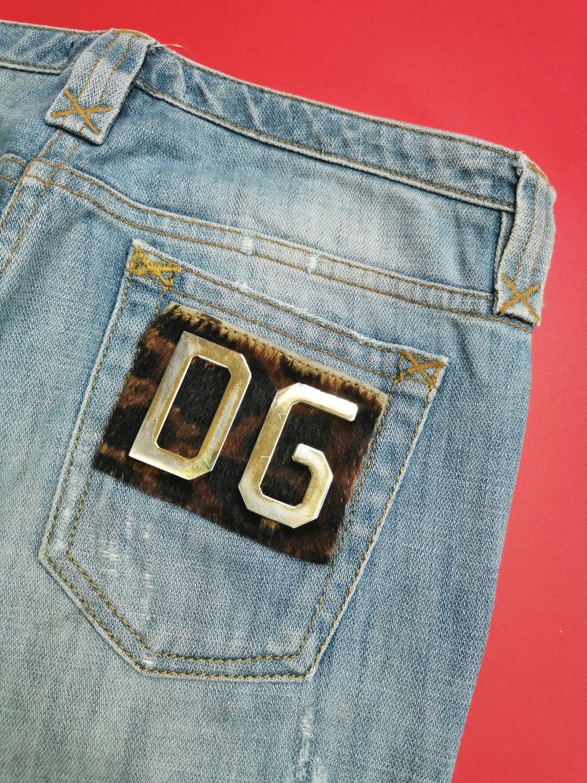Dolce & Gabbana 00s Vintage Bootcut Dolce & Gabbana Distressed Jeans Size 29" - 3 Thumbnail