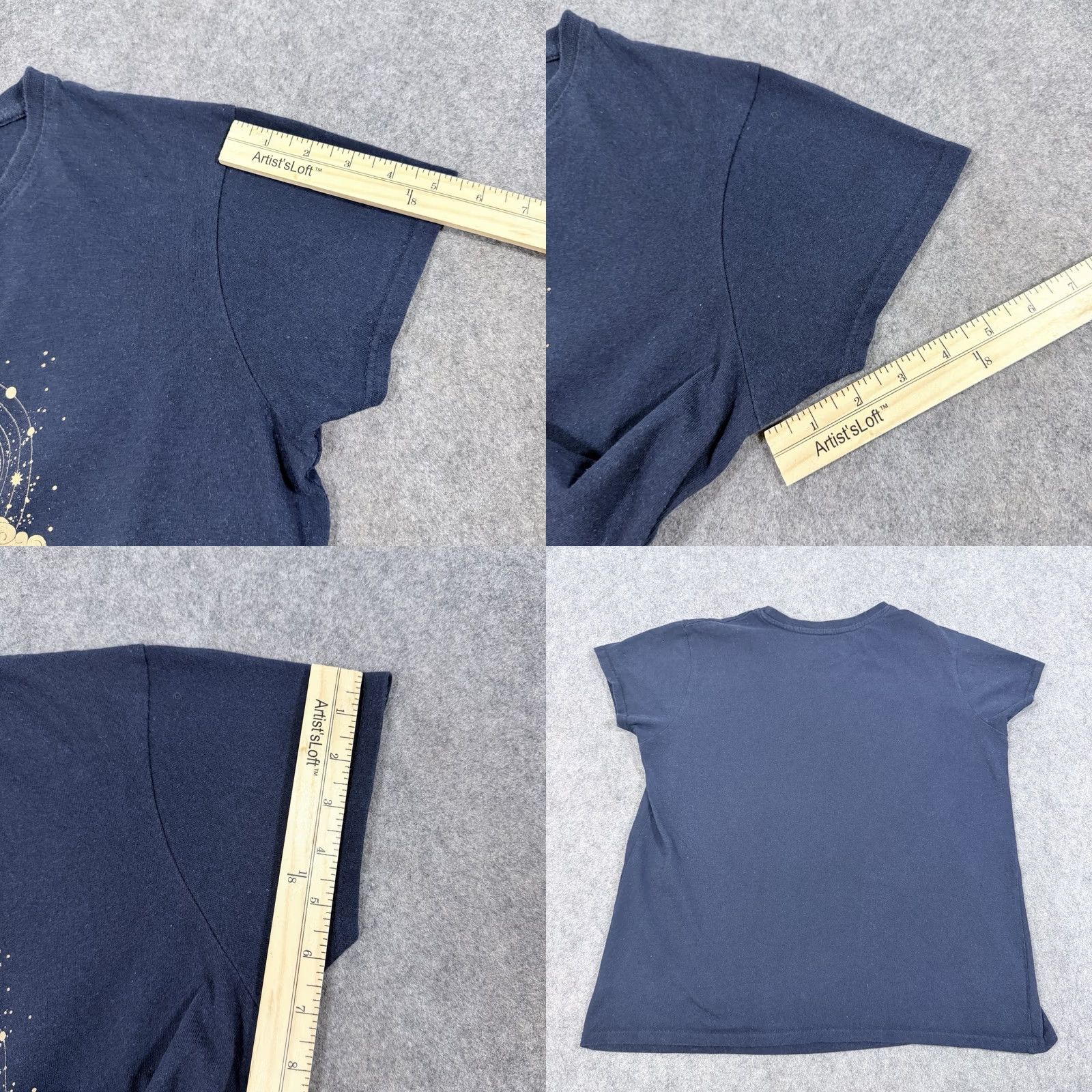 Vintage Brisco Brands Sun And Moon Graphic Print T-Shirt Womens XL Navy Blue Casual Shirt Size XL / US 12-14 / IT 48-50 - 9 Thumbnail
