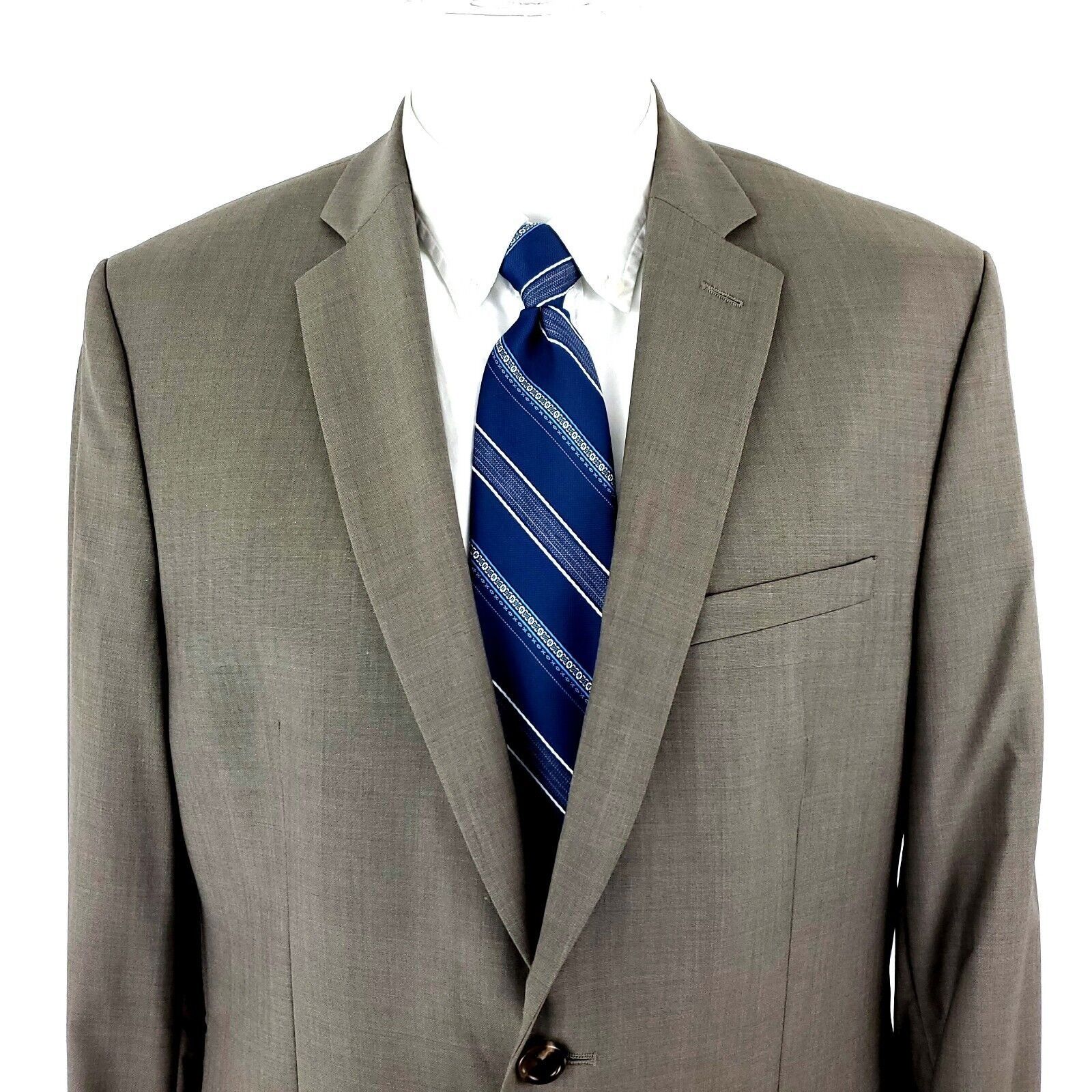 Joseph Abboud Joseph Abboud Wool 2 Button Blazer 40R Beige Birdseye Size 40R - 1 Thumbnail