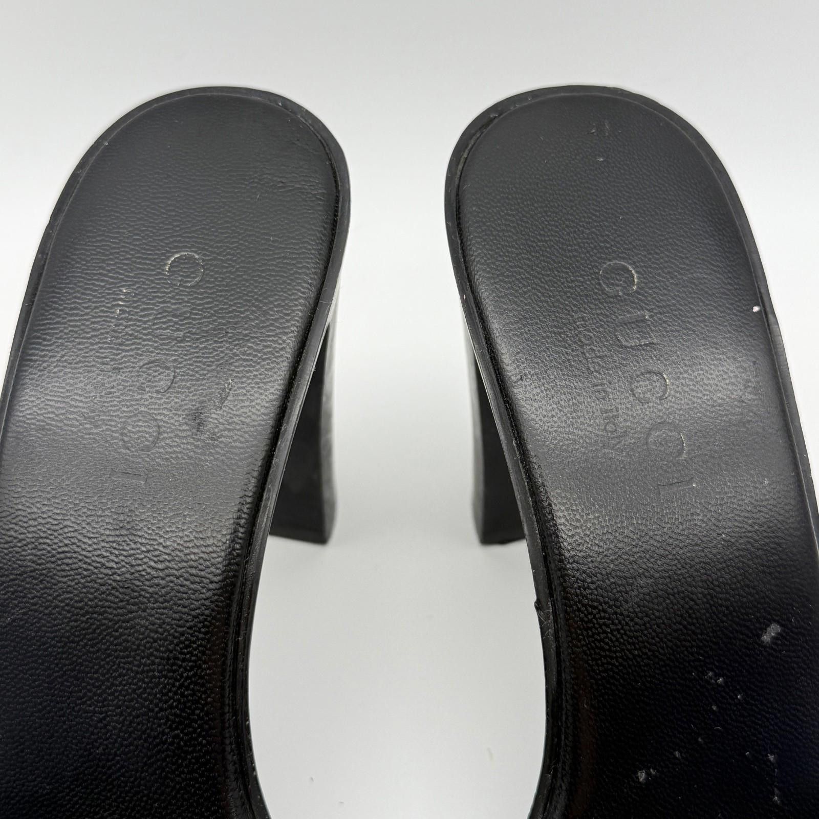 Gucci 90’s Y2K Tom Ford Gucci Heels Size 7 Black Canvas Leather Size US 6.5 / IT 36.5 - 4 Thumbnail