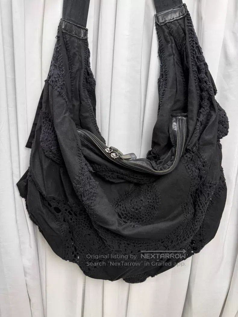 Yohji Yamamoto Yohji Yamamoto Cutout Floral Crochet Dim Sum Bag Size ONE SIZE - 5 Thumbnail