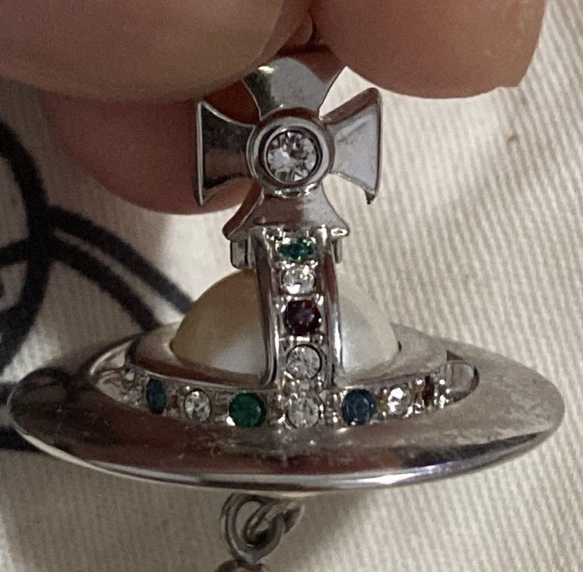 Vivienne Westwood Vivienne Westwood Silver Toned Pearl Drop Earrings Size ONE SIZE - 6 Thumbnail
