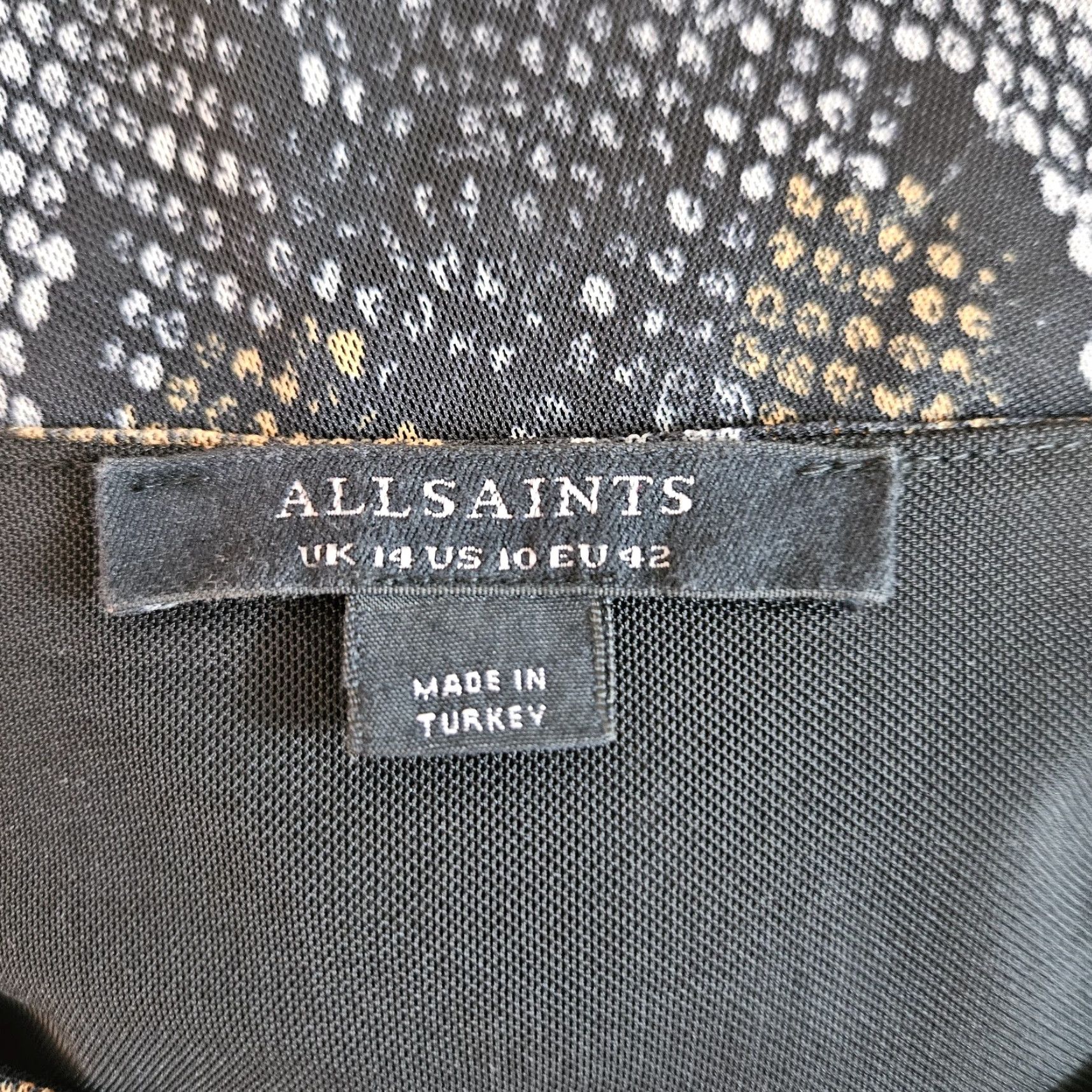 Allsaints AllSaints Norma Snakeskin Print Dress Sz 10 Black Long Sleeve Womens Midi Sheath Vintage No 10 11 Size L / US 10 / IT 46 - 7 Thumbnail