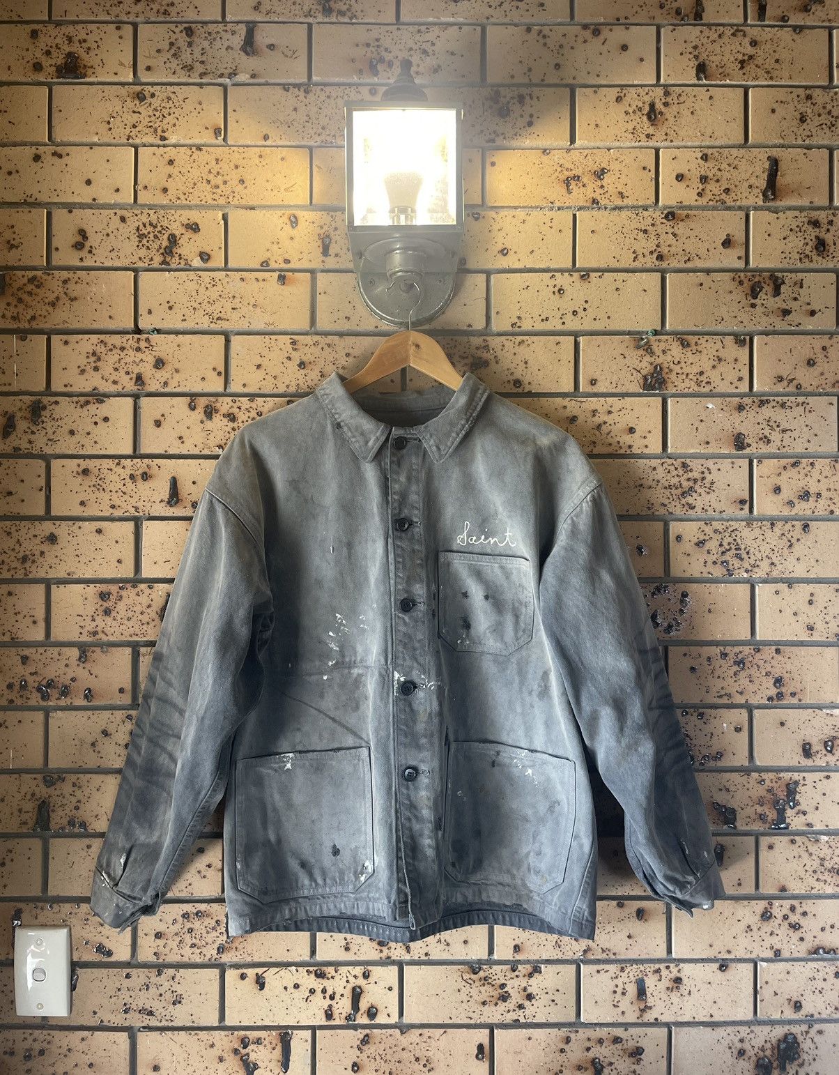 Saint Michael saint michael distressed coverall jacket Size US S / EU 44-46 / 1 - 1 Thumbnail