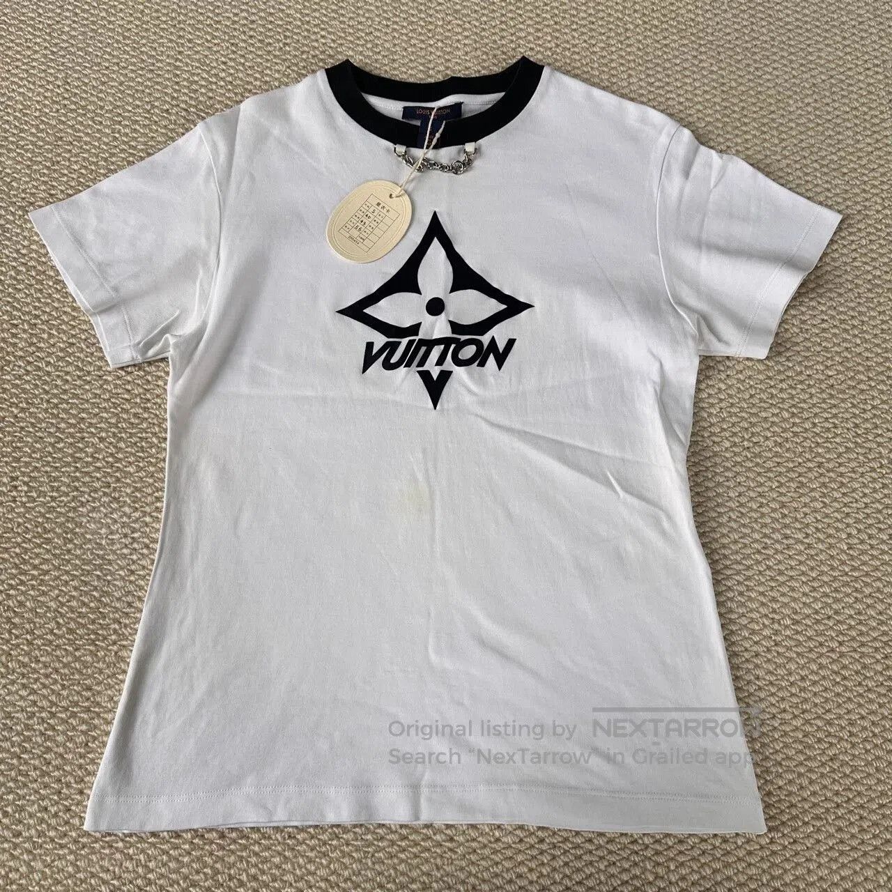Louis Vuitton louis vuitton white letter print short sleeve t-shirt. Size S / US 4 / IT 40 - 1 Thumbnail