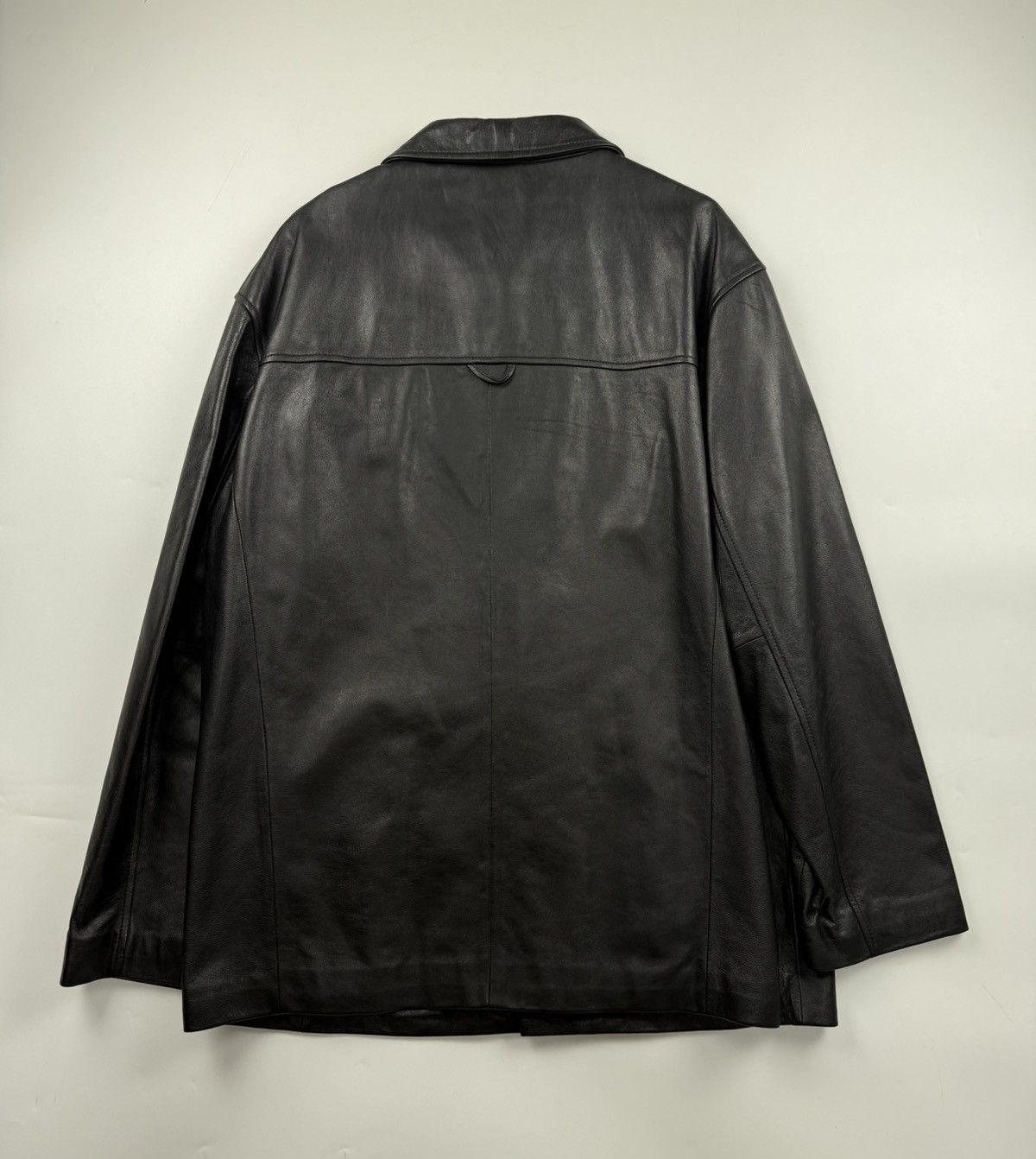 Balenciaga Vintage Balenciaga Buttoned Leather Jacket Size US XL / EU 56 / 4 - 2 Thumbnail