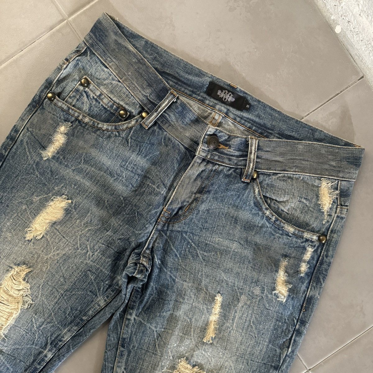If Six Was Nine Distressed Ripped Japanese Jeans Size US 32 / EU 48 - 5 Thumbnail