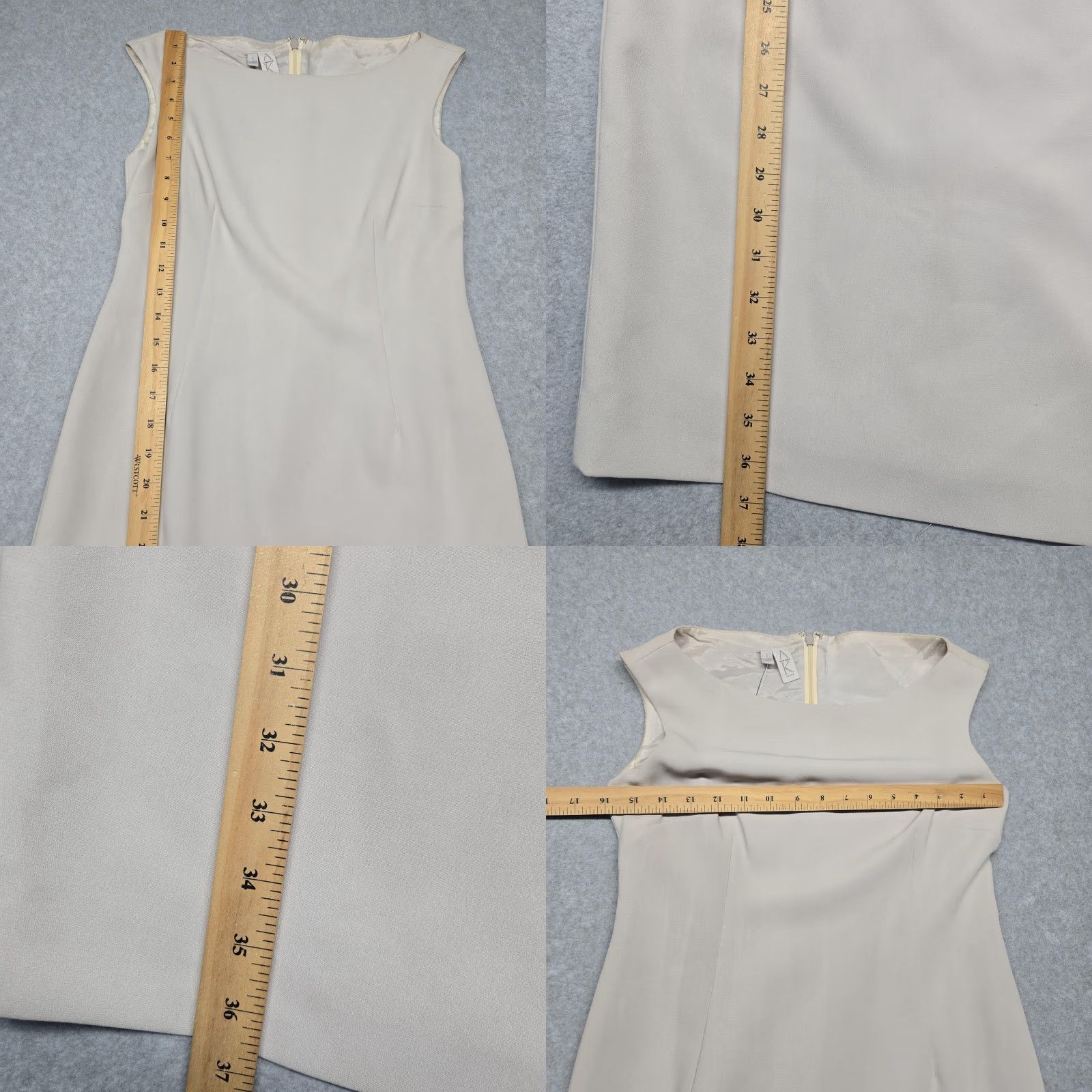 Anne Klein Anne Klein Dress Womens 2 Petite Putty Sleeveless Sheath Career Formal New Tags Size XS / US 0-2 / IT 36-38 - 8 Thumbnail