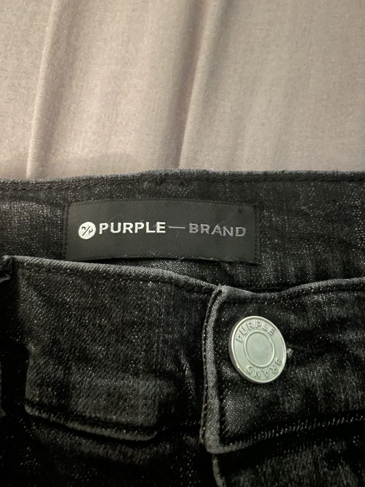 Purple Brand P001 Grey Distressed Purple Jeans Size US 34 / EU 50 - 5 Thumbnail