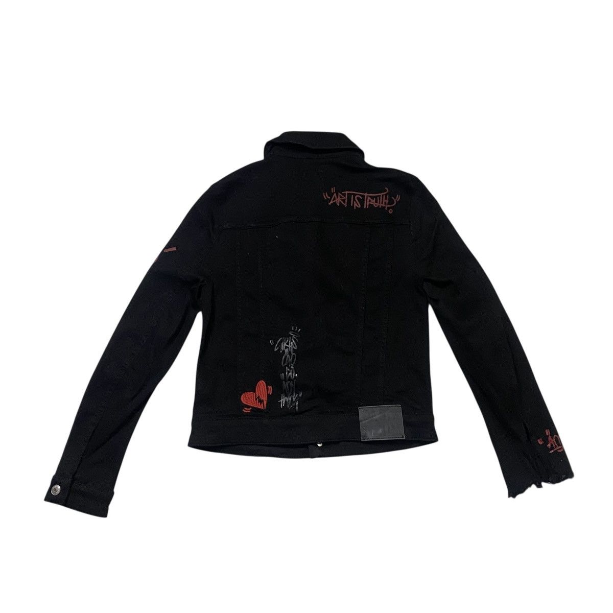 Zadig & Voltaire Zadig & Voltaire denim jacket with graffiti style graphics Size XS / US 0-2 / IT 36-38 - 4 Thumbnail