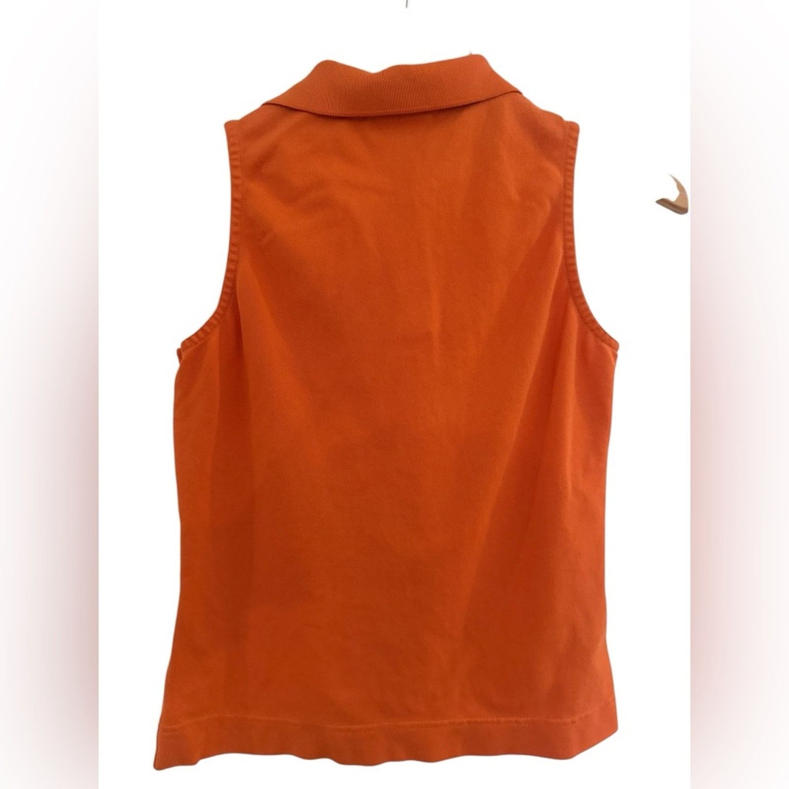 Lacoste Lacoste Sleeveless Polo Shirt Orange Cotton Piqué Size 40 Size M / US 6-8 / IT 42-44 - 2 Thumbnail