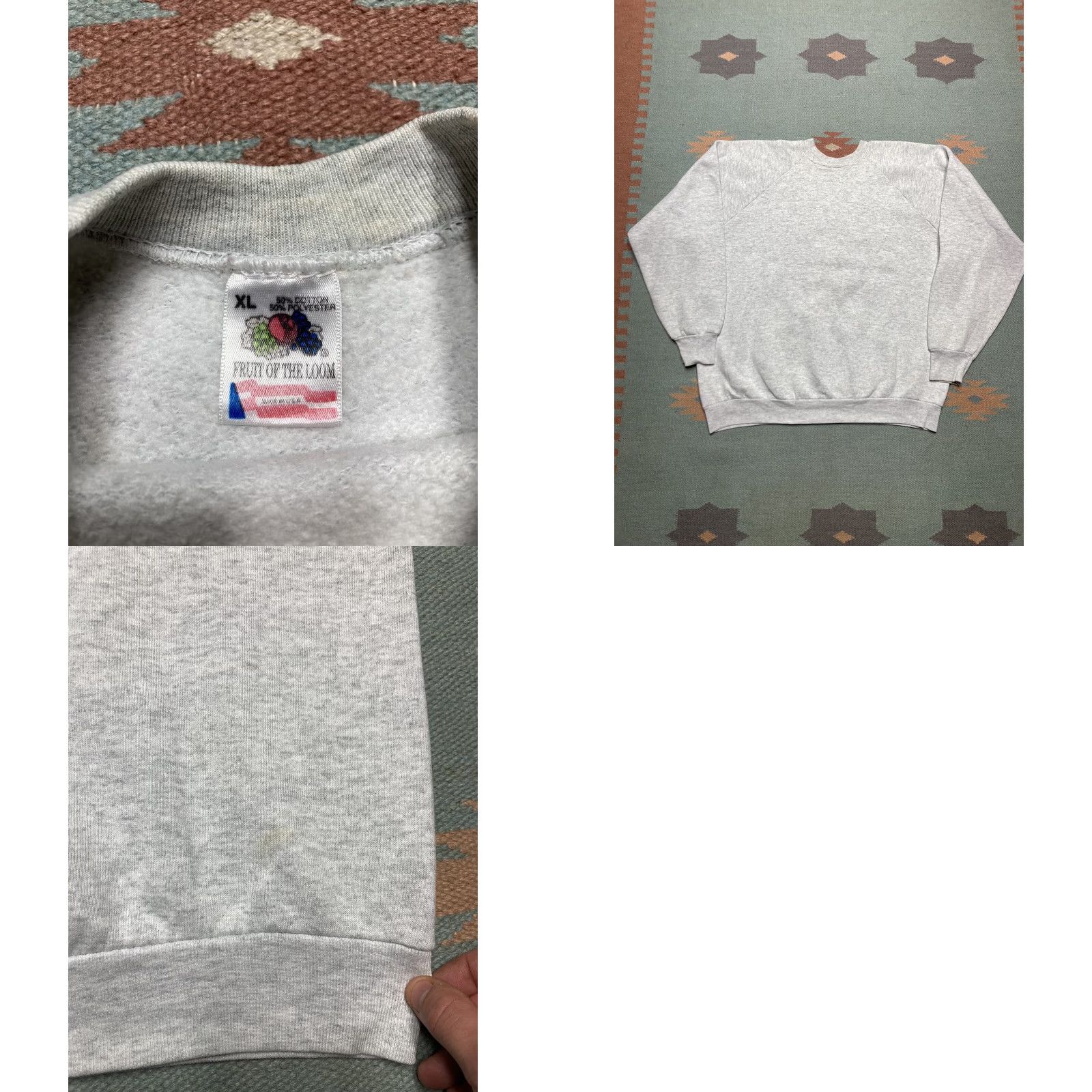 MOTHER VINTAGE 80s crewneck sweatshirt Mom university college mother flower FOTL XL Sweatshirt Men Gray Pullover Size US XL / EU 56 / 4 - 8 Thumbnail