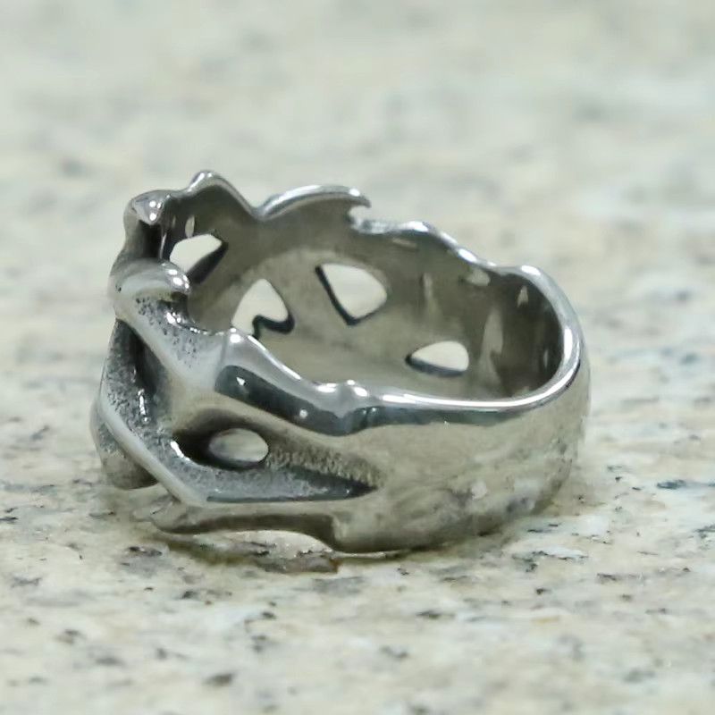 Jewelry Hollow Thorn Crown Ring Size ONE SIZE - 5 Thumbnail