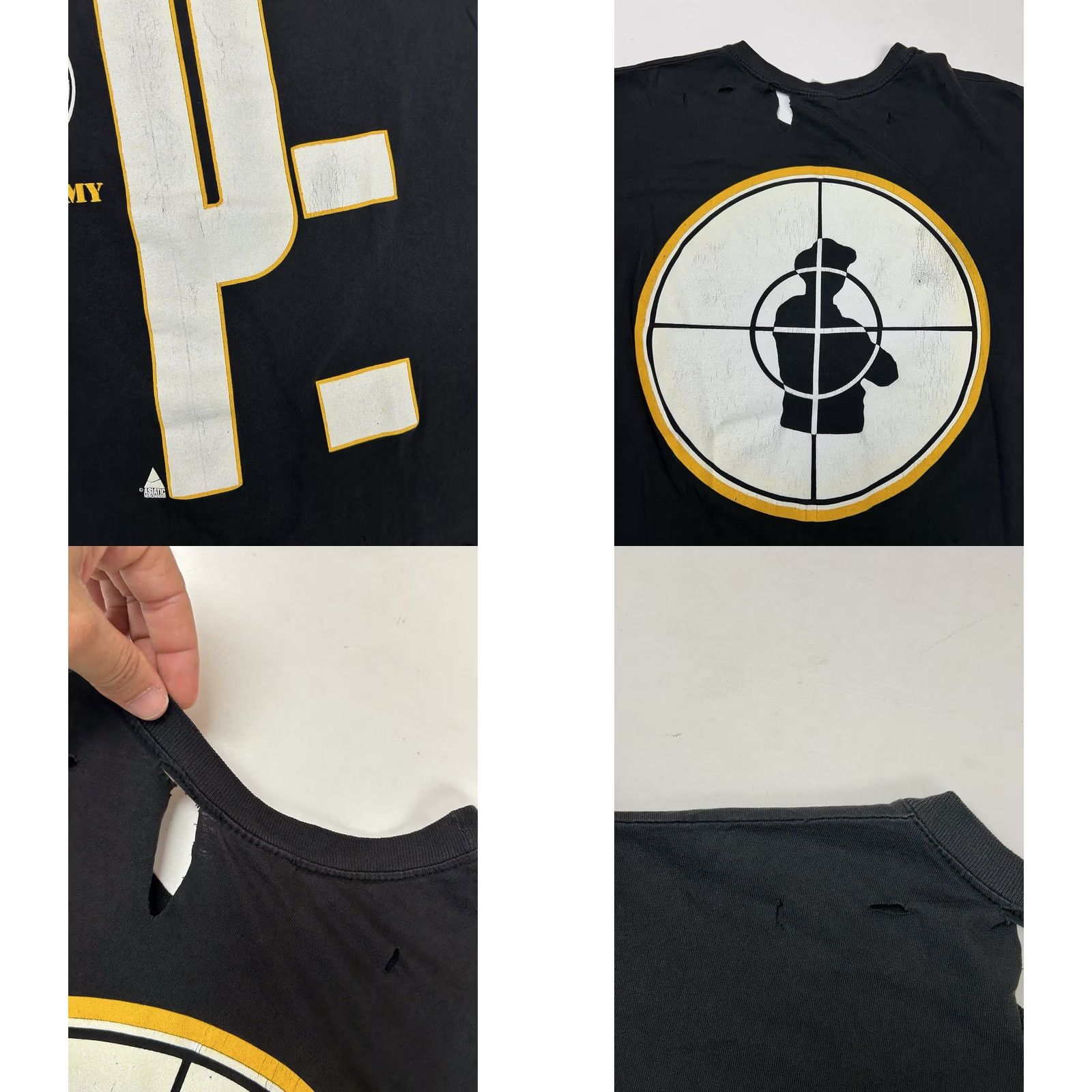 Hanes VINTAGE Public Enemy Rap Tee XL Dry Rot As Is Can Be Worn 90s Rare Display Item Hanes Black Size US XL / EU 56 / 4 - 10 Thumbnail