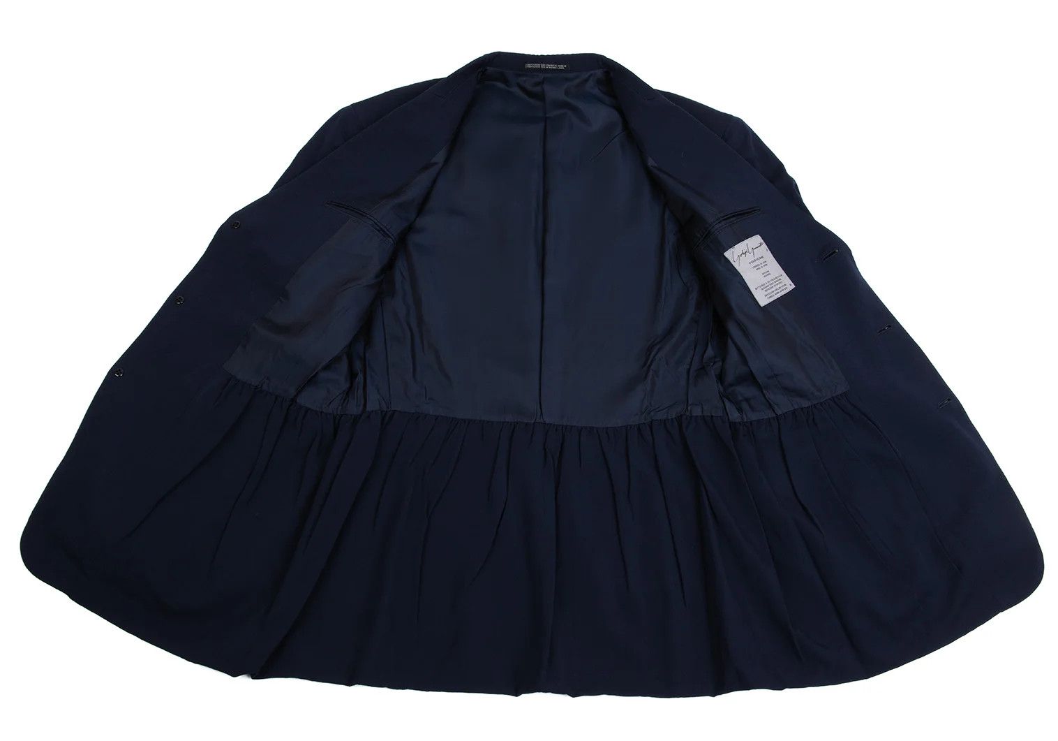 Yohji Yamamoto Yohji Yamamoto Wool Gabardine Jacket Navy M Size US M / EU 48-50 / 2 - 14 Thumbnail